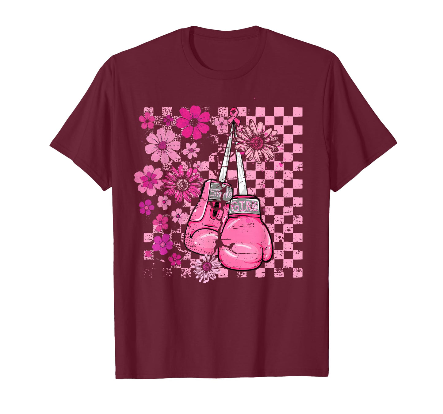 Vintage Fight Breast Cancer Awareness Survivor Pink Ribbon T-Shirt