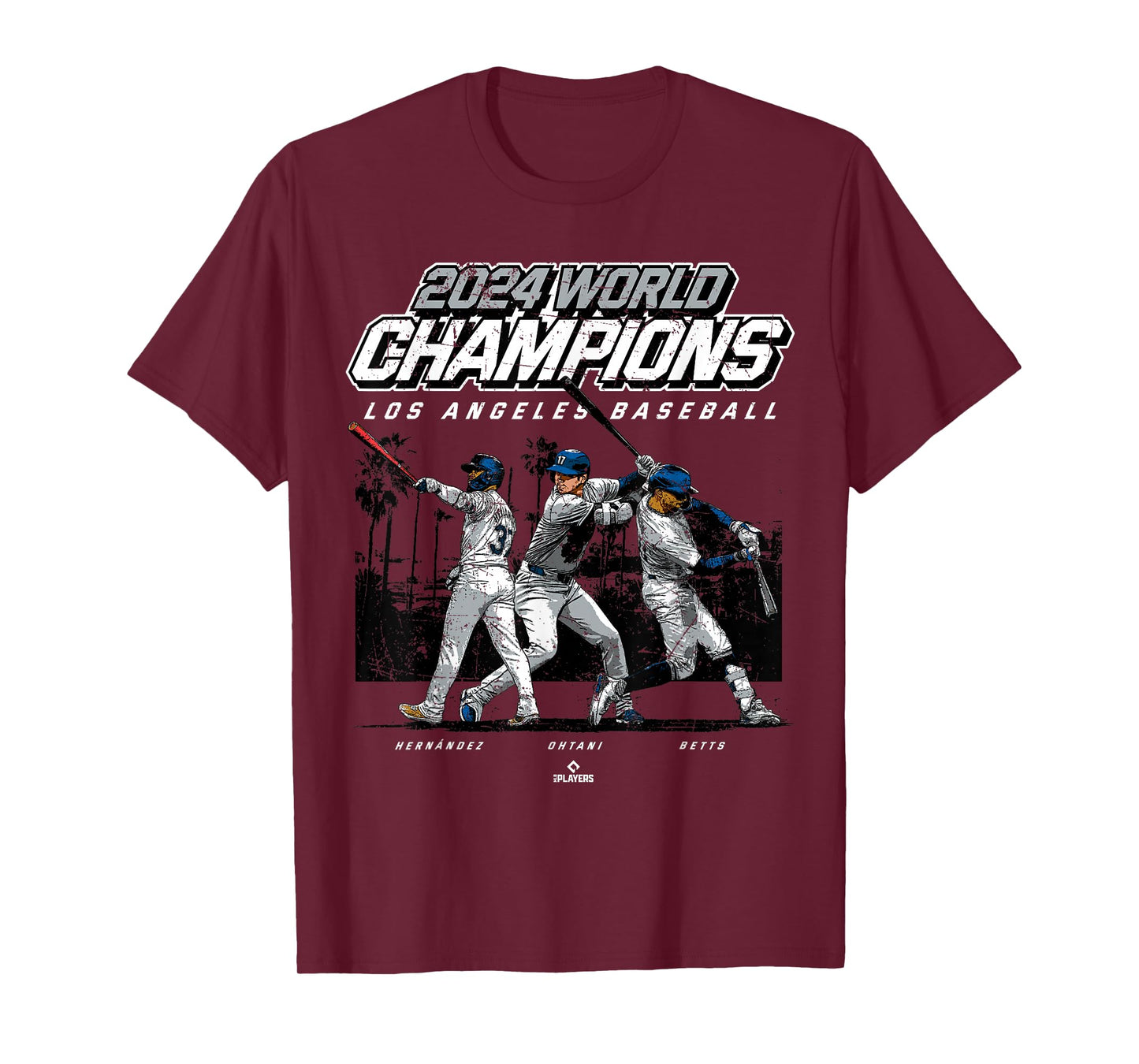 2024 Los Angeles World Champions Ohtani, Betts & Hernández T-Shirt