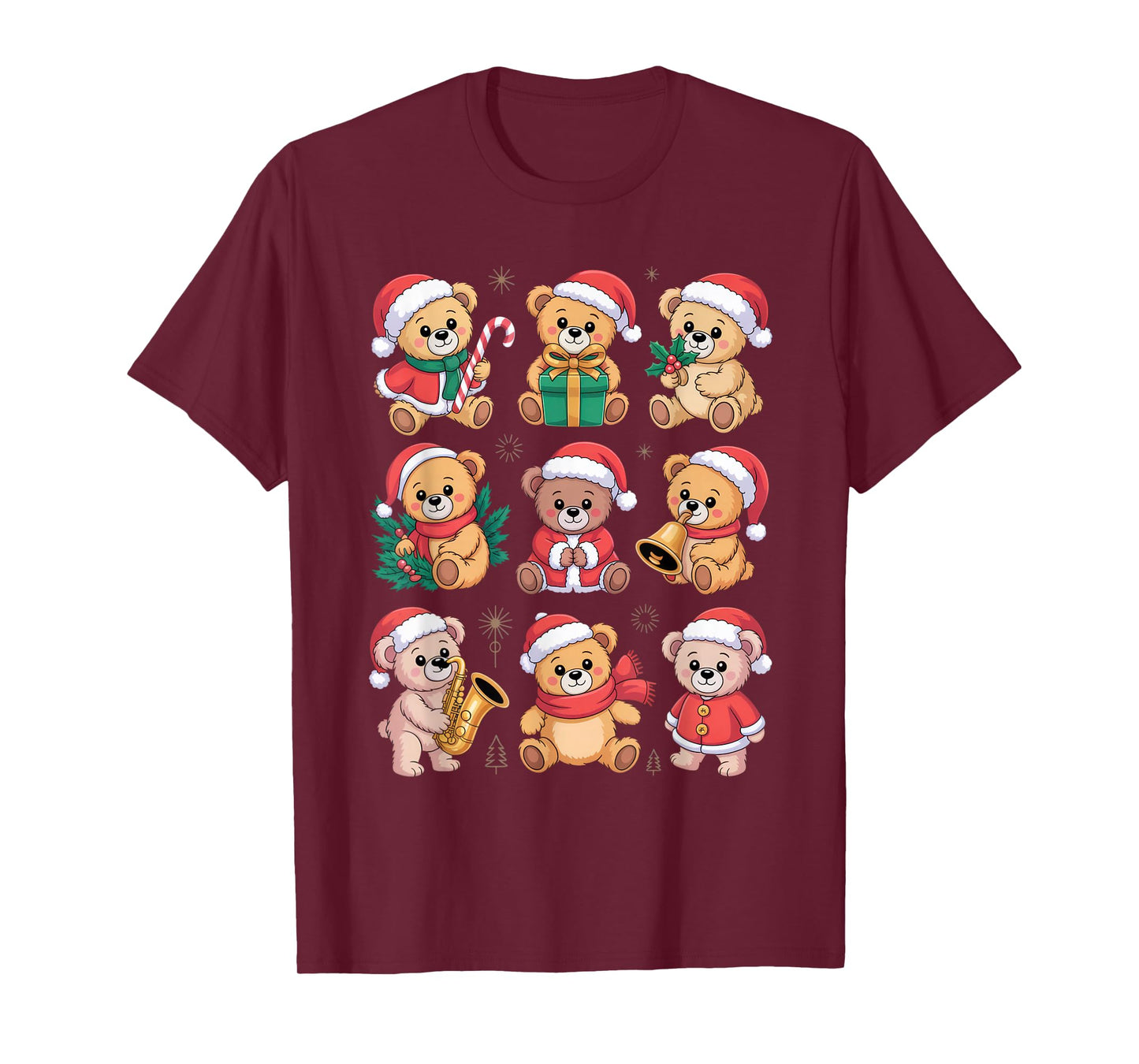 Adorable Santa Bears Christmas Cheer for Kids and Festive T-Shirt