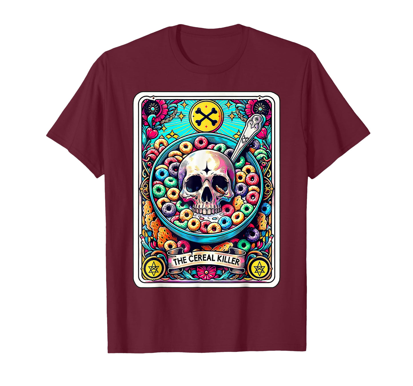 The Cereal Killer Tarot Card Funny Horror Halloween Costume T-Shirt