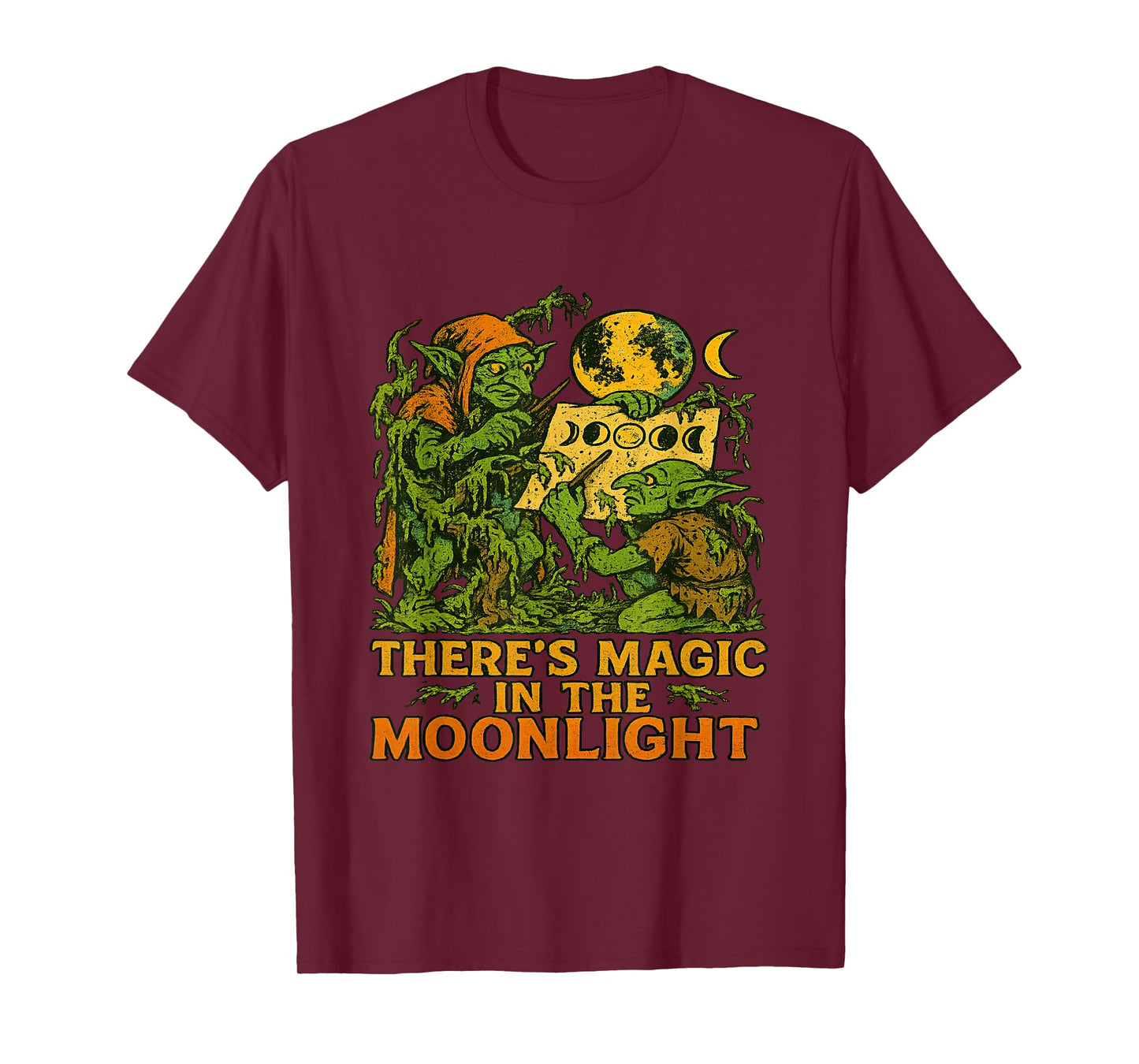 Goblincore Moon Phase Lunar Spirit Magic Scene Moonlight T-Shirt