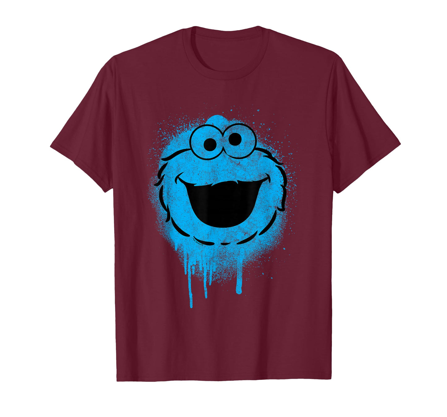 Sesame Street Cookie Monster Graffiti Face Halloween Costume T-Shirt