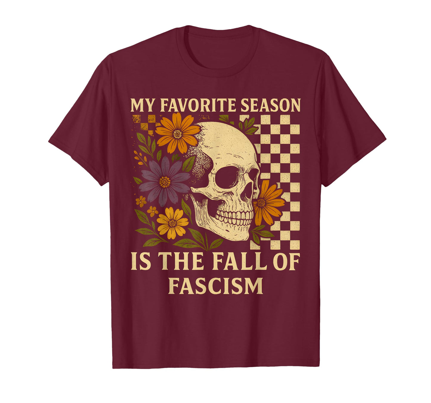 Retro My Favorite Season is The Fall of Fascism Halloween T-Shirt