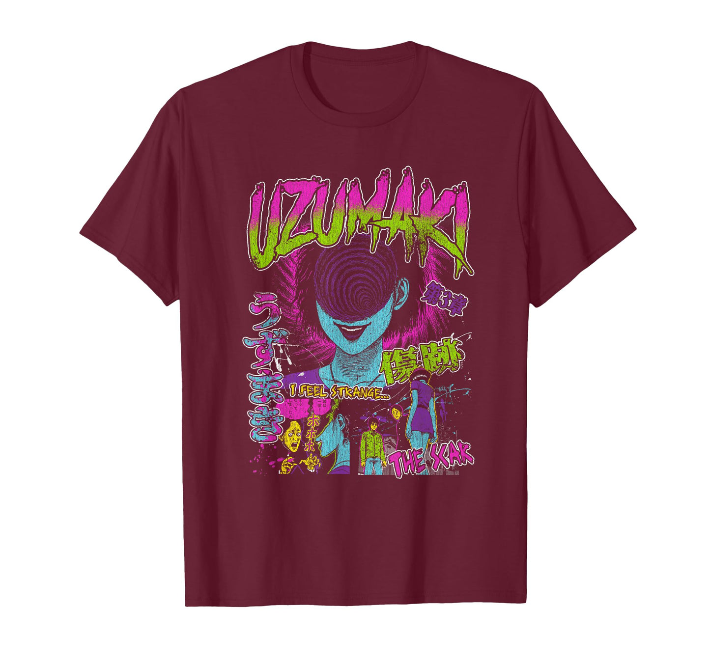Uzumaki Junji Ito Spiral Girl Horror Manga T-Shirt