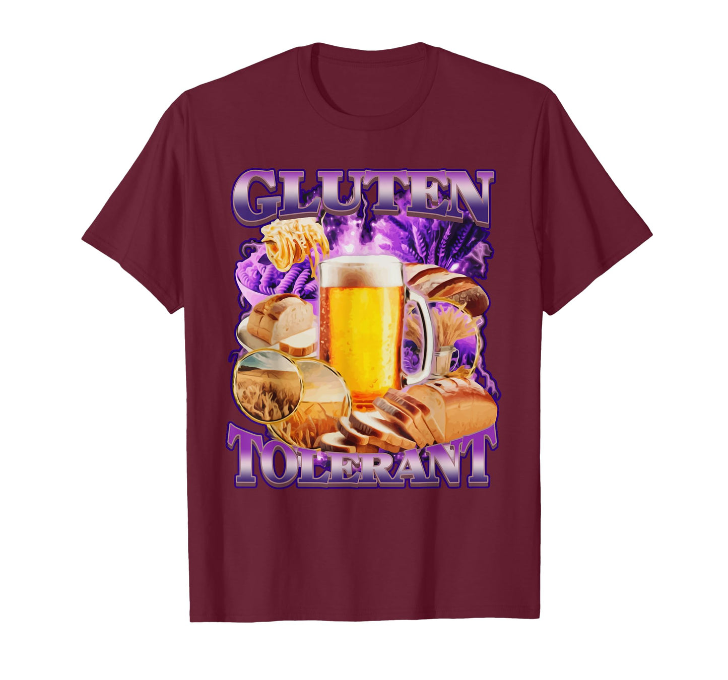 Gluten Tolerant Funny Ketosis Keto Diet Bread Beer Noodles T-Shirt