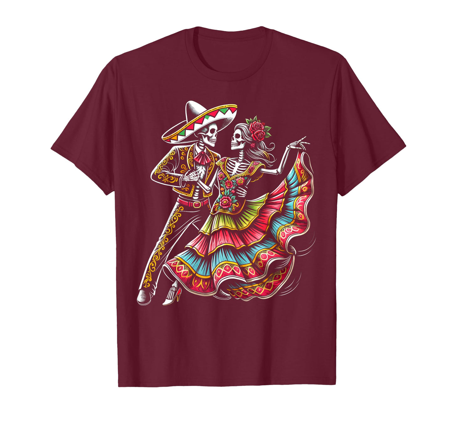 Dia De Los Muertos Skeletons Dancing Mexican Day Of Dead T-Shirt