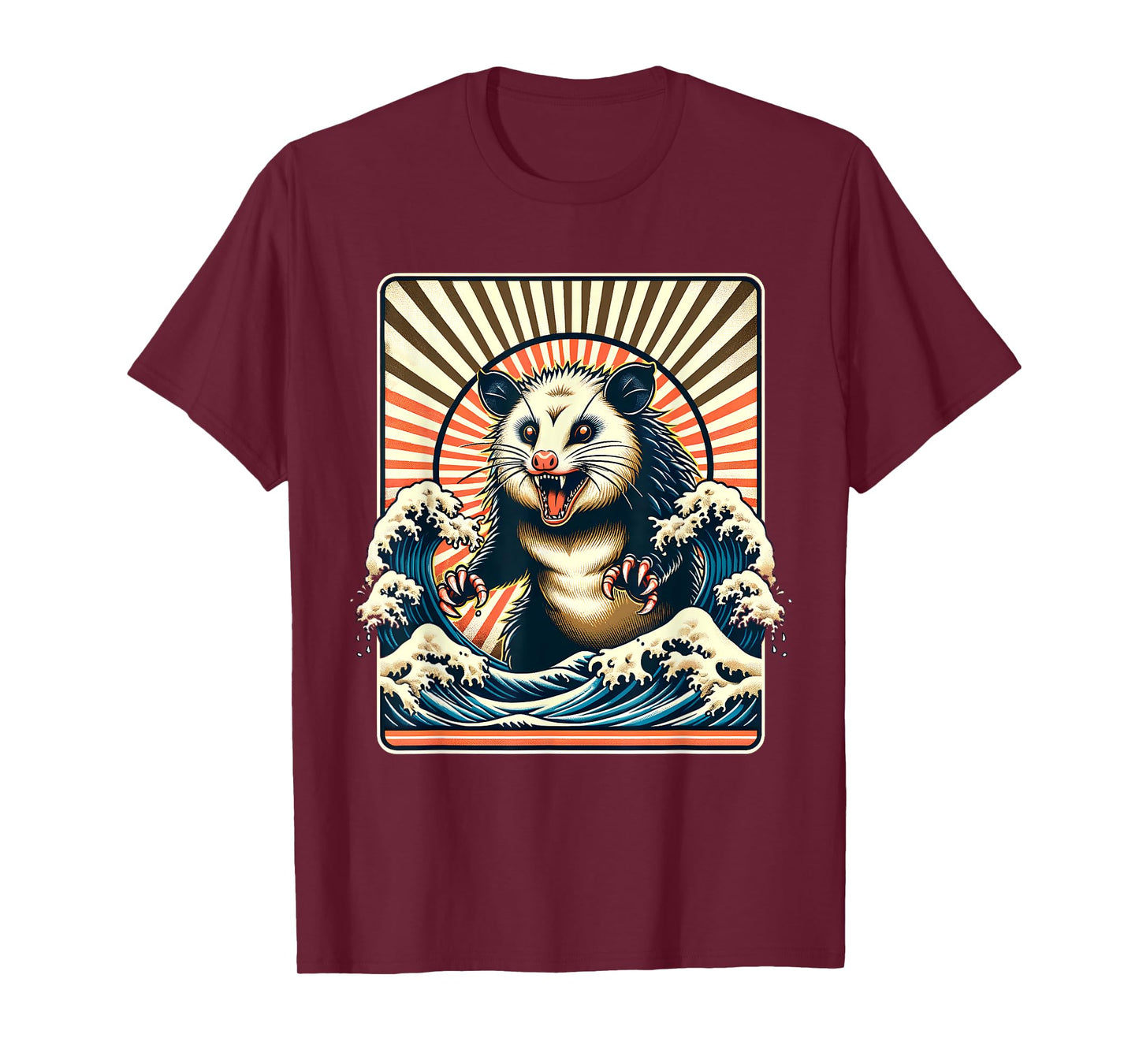 Opossum Japan Sun Wave Vintage Possum Monster T-Shirt