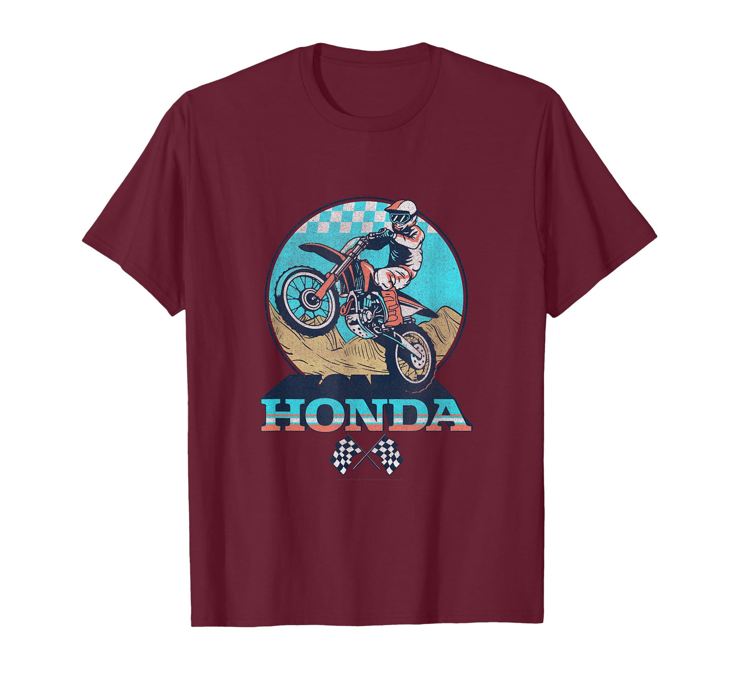Honda Powersports Vintage Motorcycle Rider T-Shirt