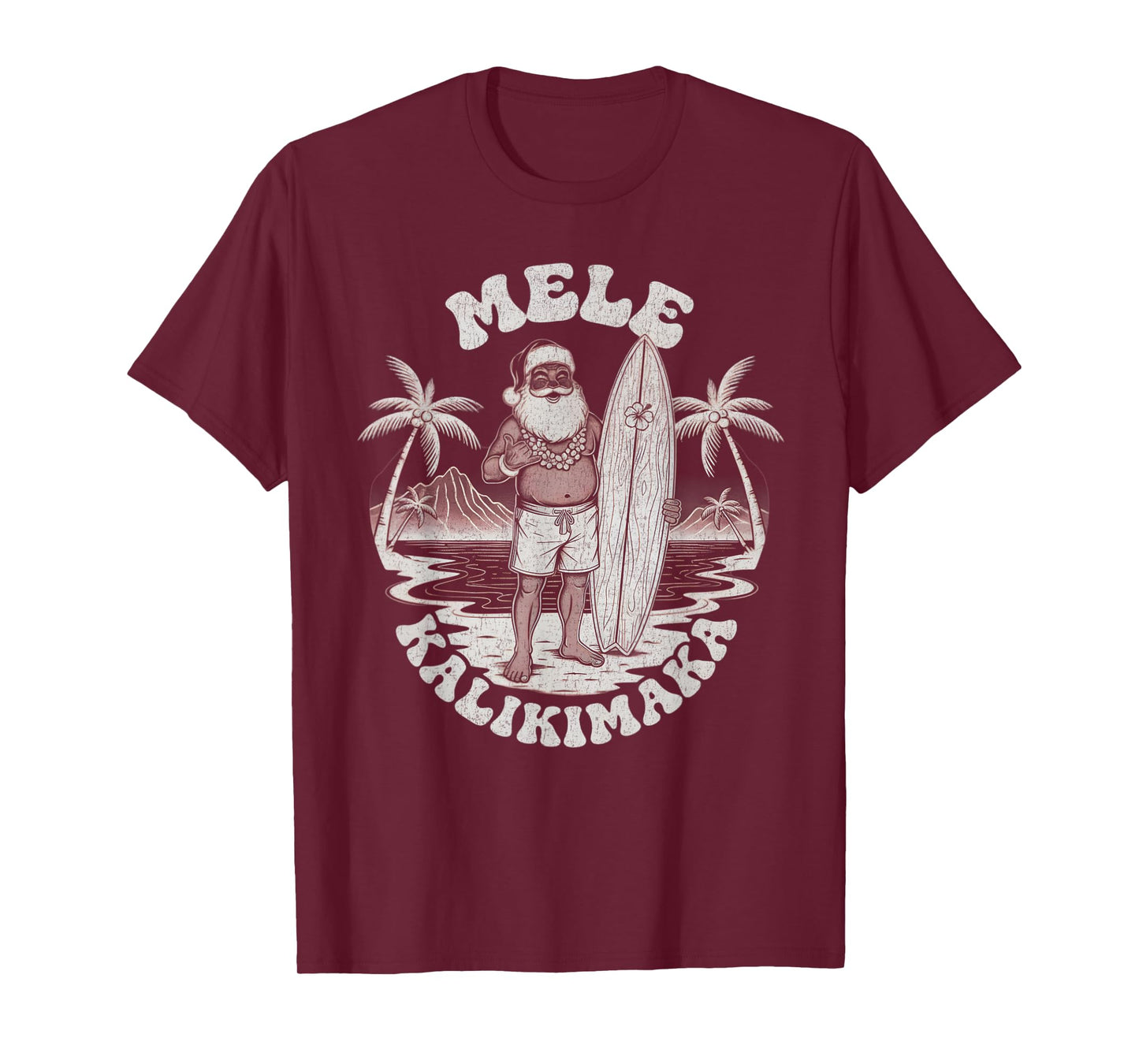 Hawaiian Santa Mele Kalikimaka Christmas Shirt Hawaiian T-Shirt