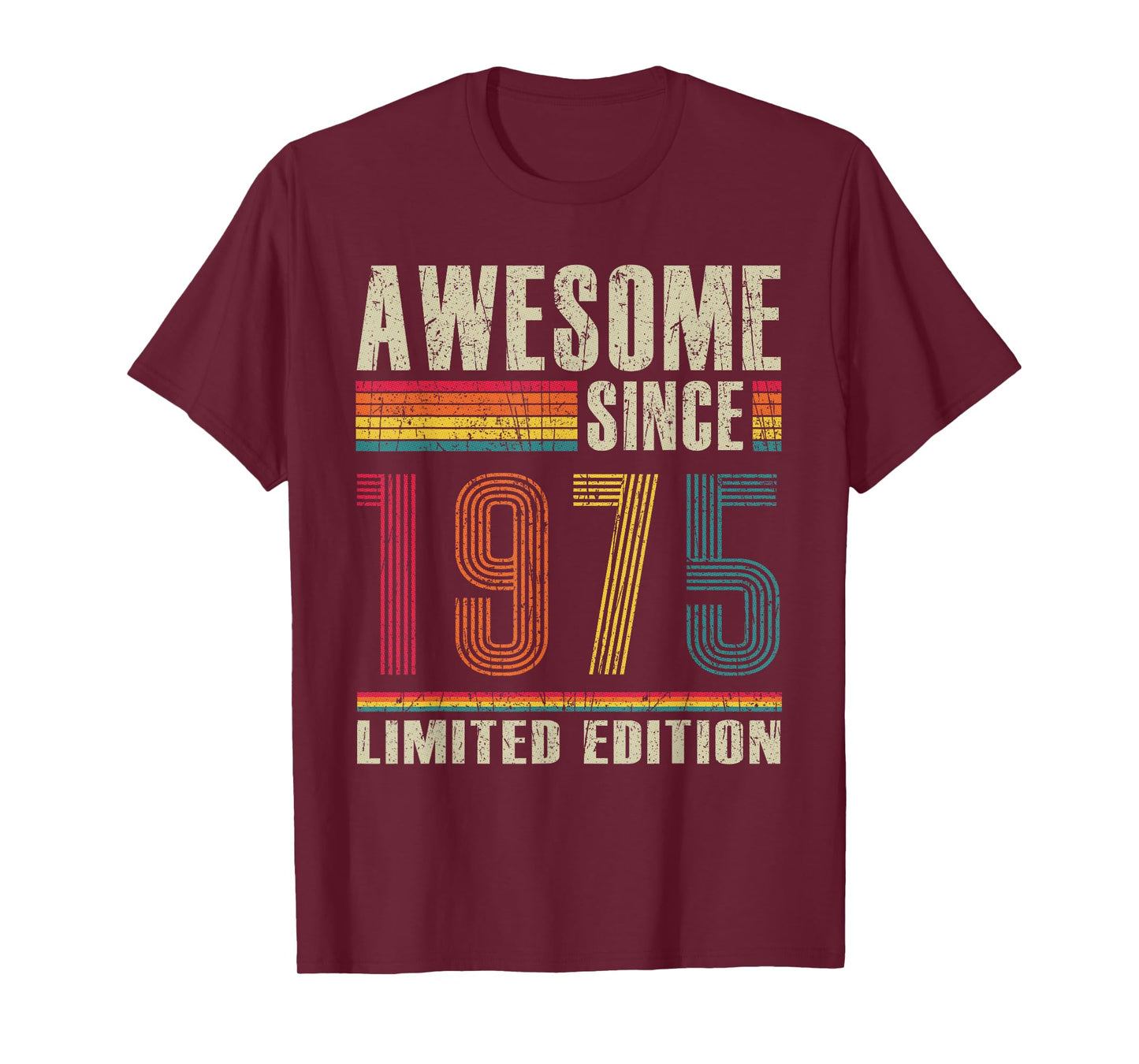 Vintage Awesome Since 1975 50th Birthday 50 Years Old T-Shirt