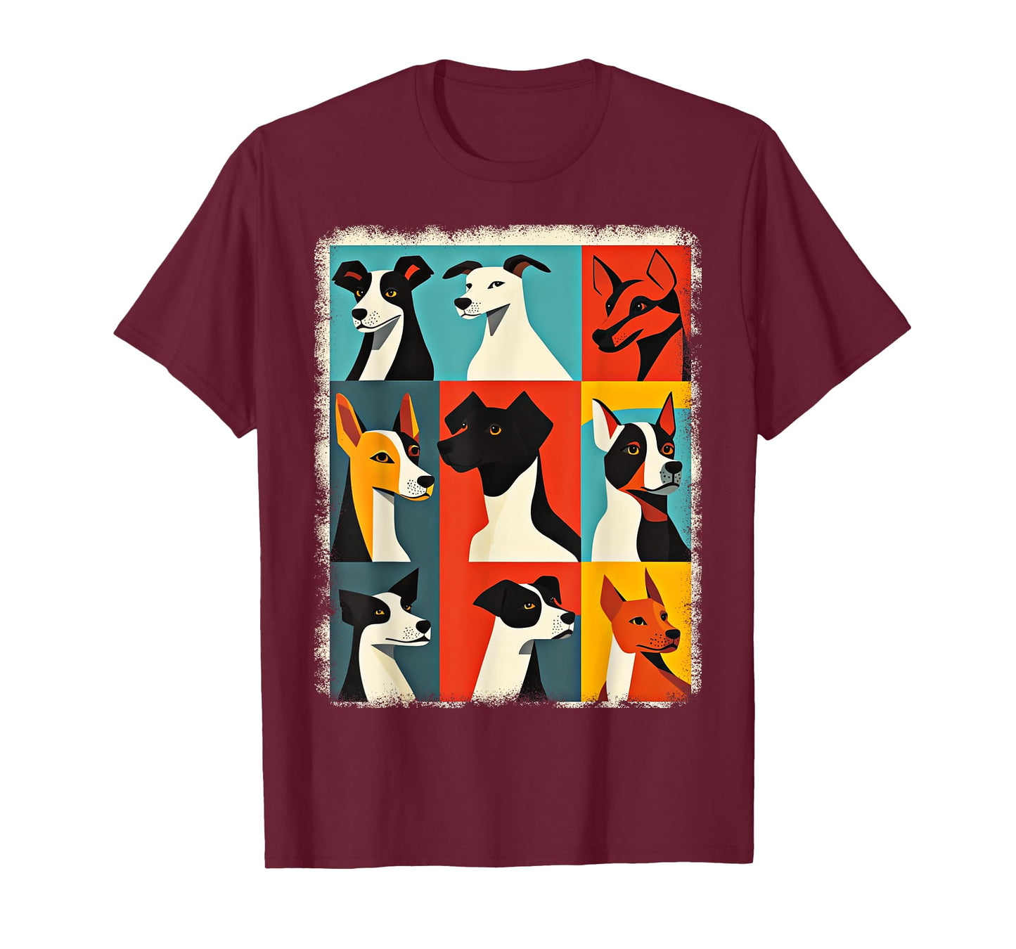 Retro Mid-Century Modern Dogs 50s 60s Style T-Shirt
