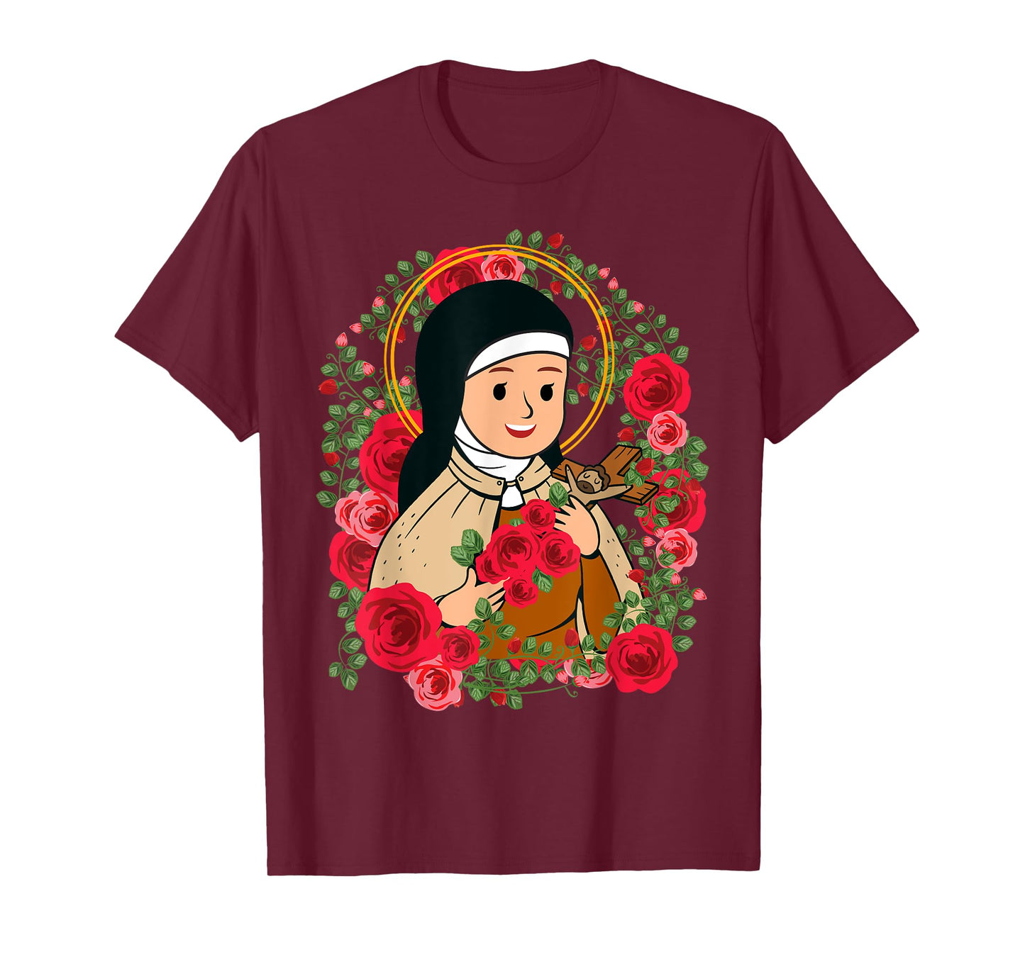 St Therese of Lisieux Kids Little Flower Rose Catholic Saint T-Shirt