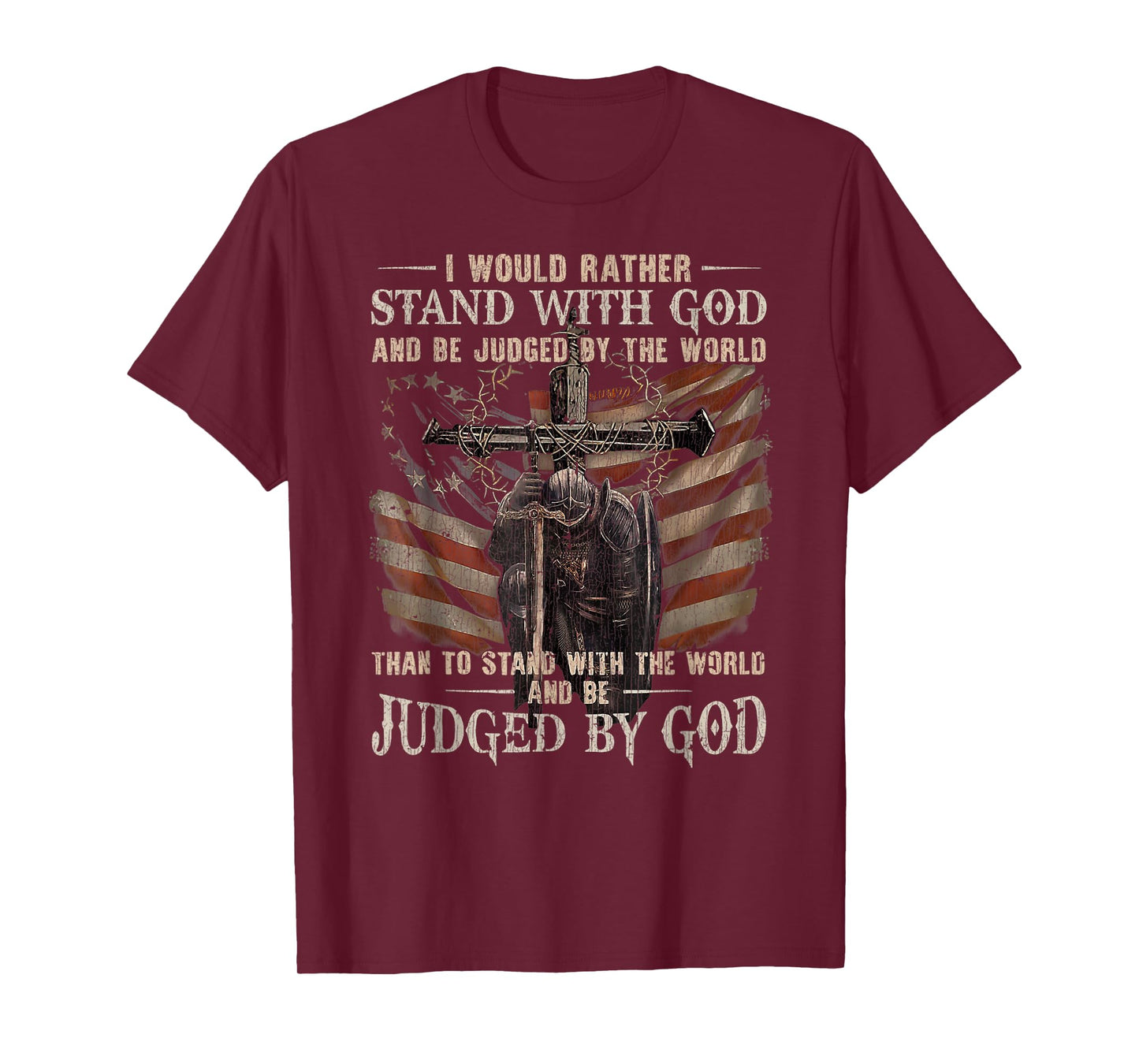 Vintage I Would Rather Stand With God And Be Judged By The W T-Shirt