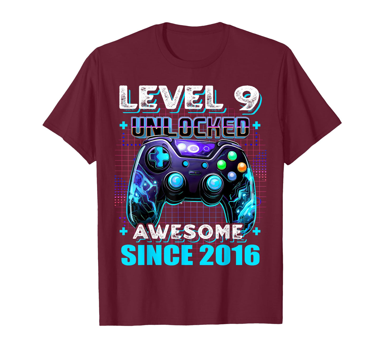 9th Birthday Boy Level 9 Gamer 9 Year Video Game Party T-Shirt