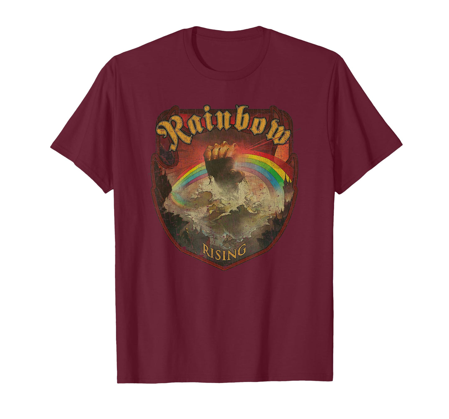 Vintage Rainbow Rising 70s Music Demon Hard Rock T-Shirt