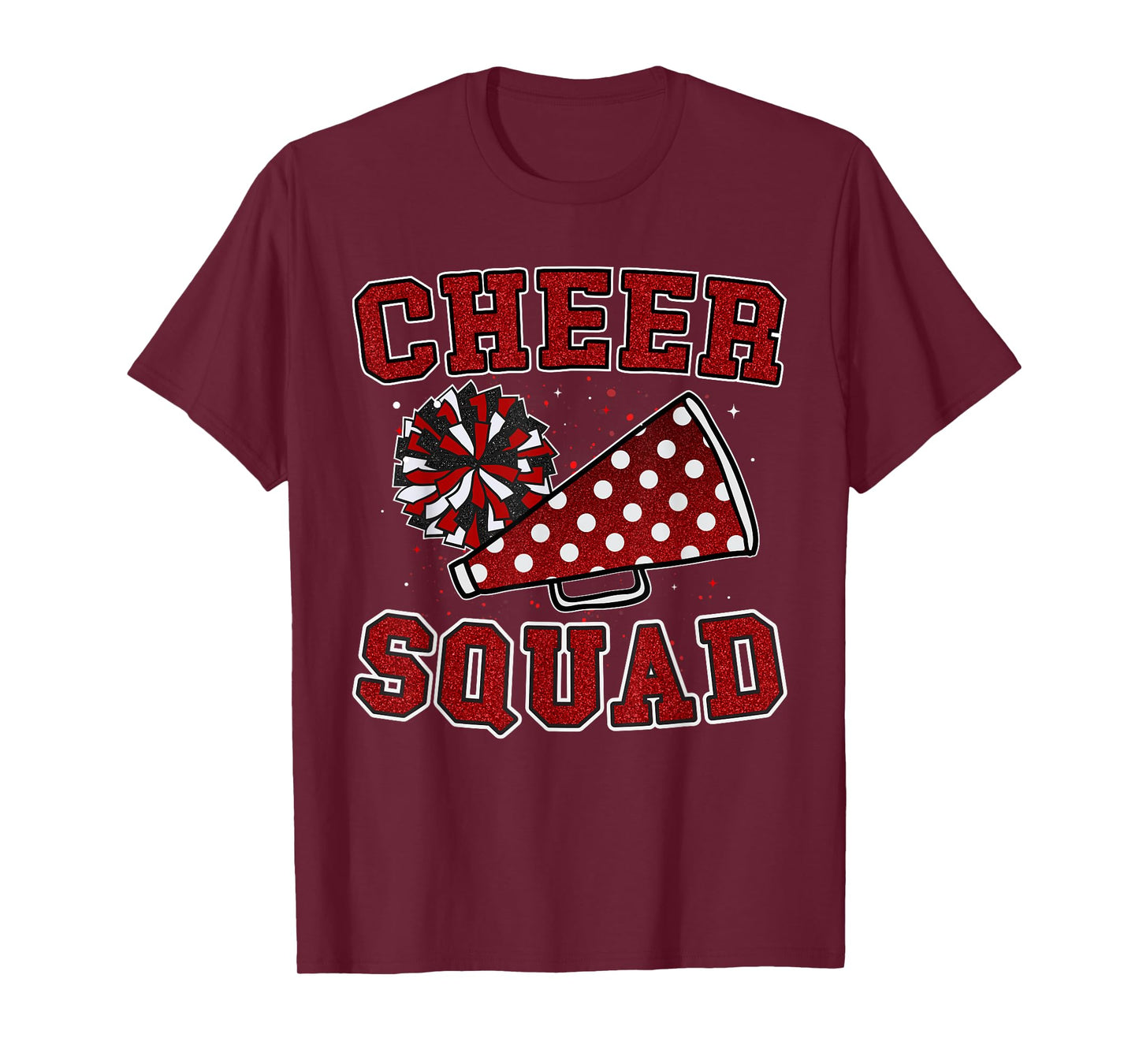 Funny Red Cheerleading Cheerleader Cheer Squad Women Girl T-Shirt