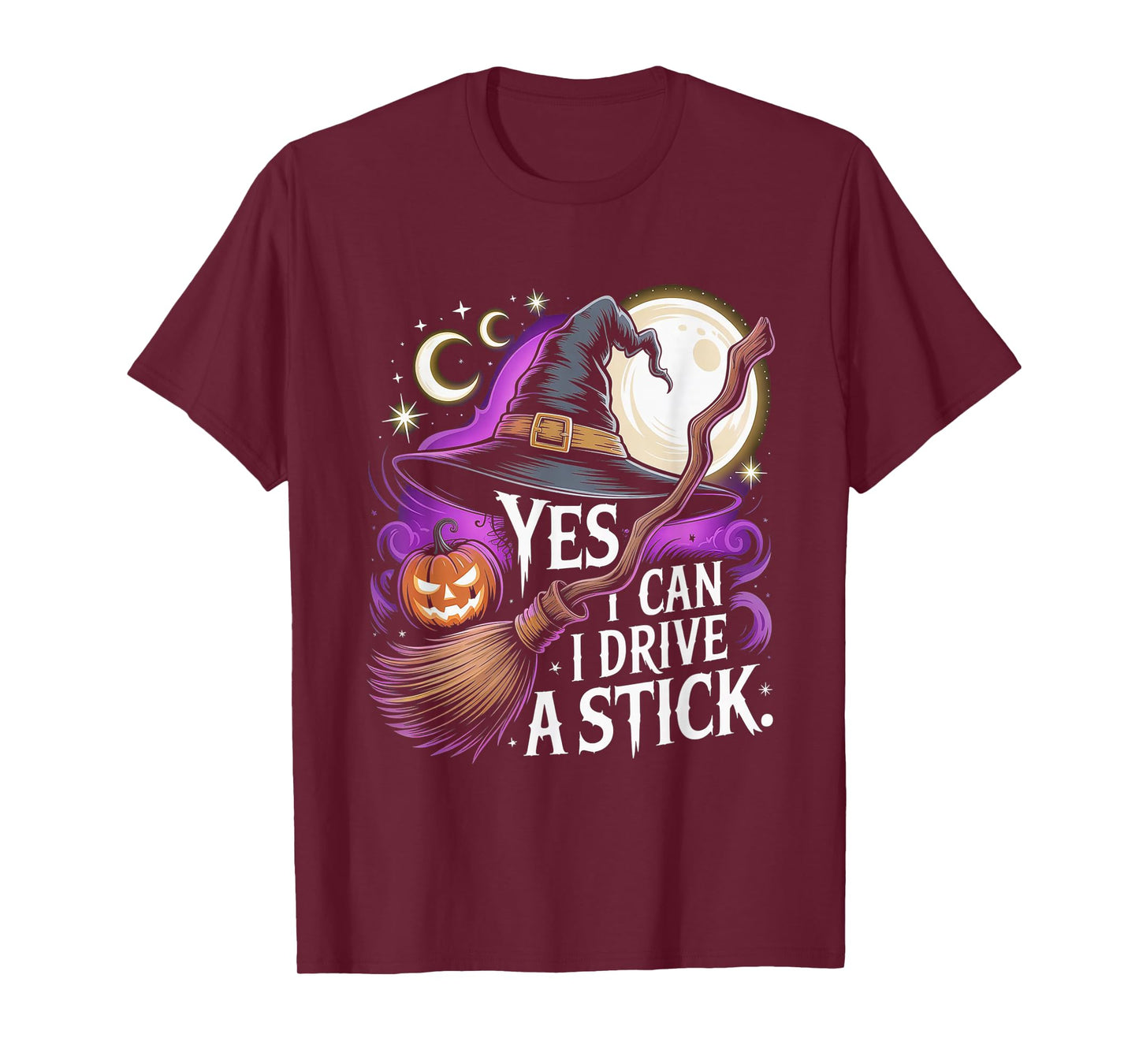 Funny Witch Broomstick Halloween Quote Graphic Design T-Shirt