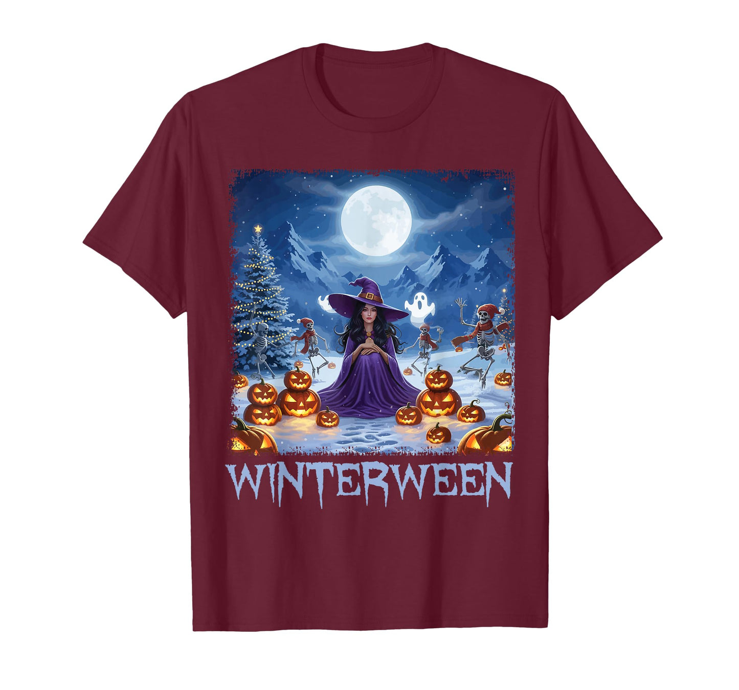 Winterween Winter Halloween Christmas Witch Winterween T-Shirt