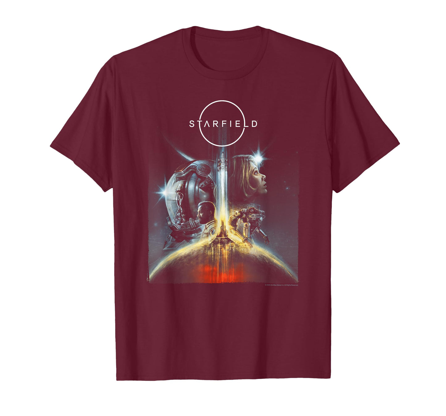 Starfield Cover Art Characters Video Game T-Shirt