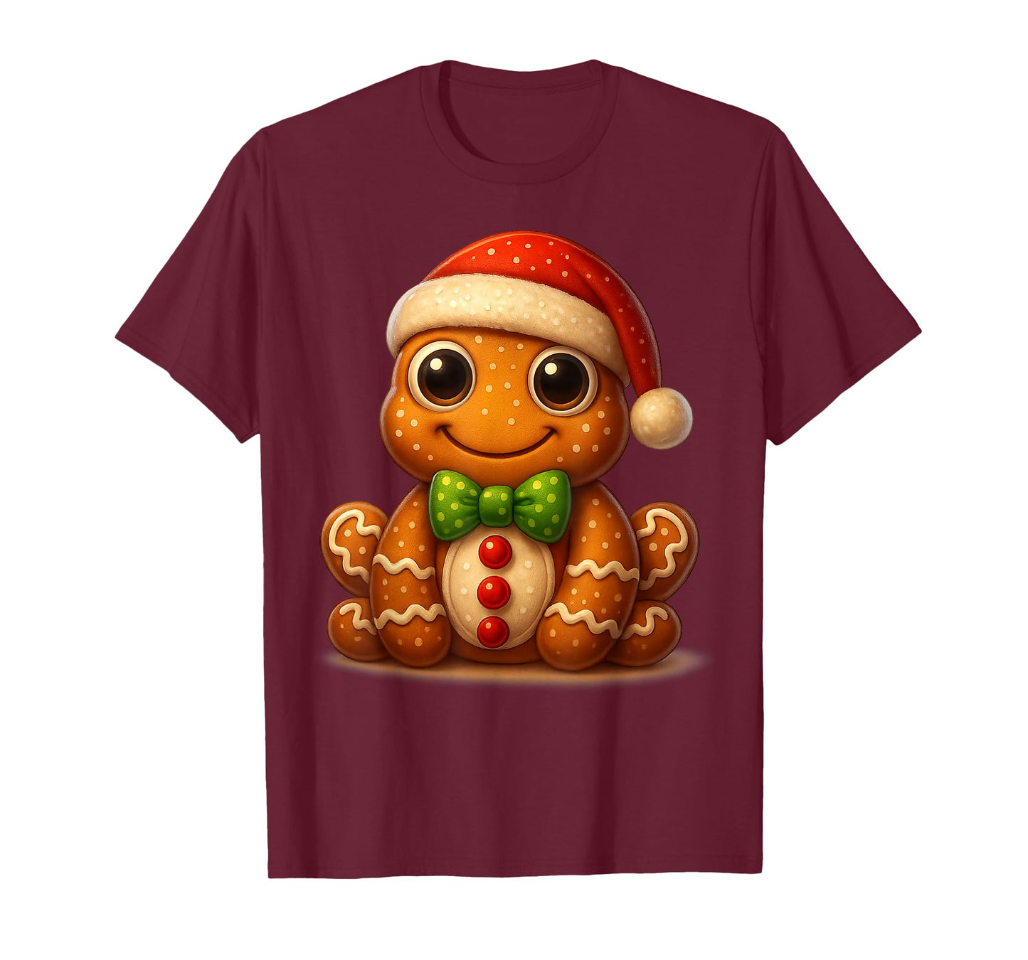 Funny Gingerbread Man Frog Christmas Tees Womens Mens Gifts T-Shirt