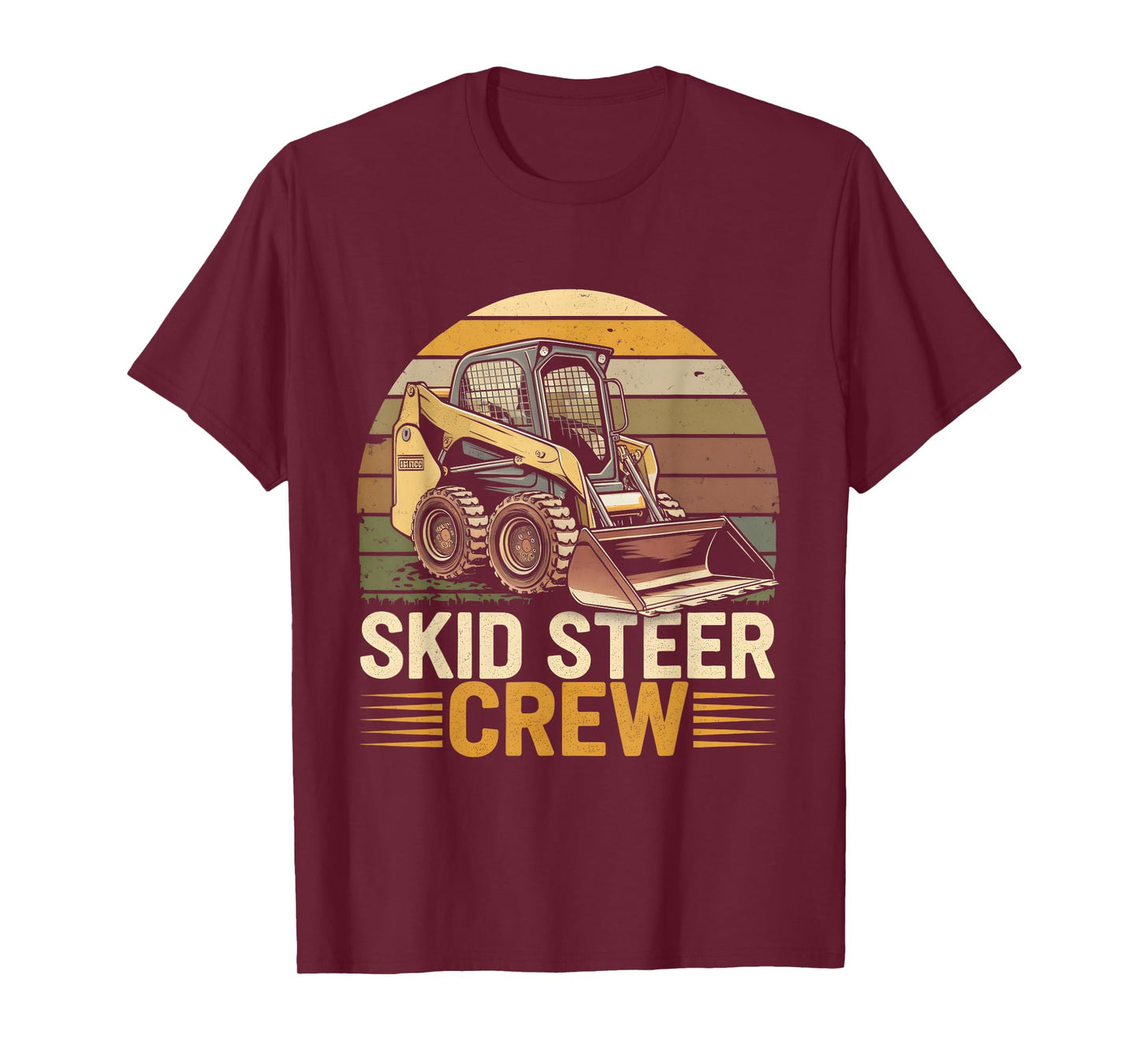 Retro Skid Steer Crew Vintage Heavy Equipment Operator T-Shirt