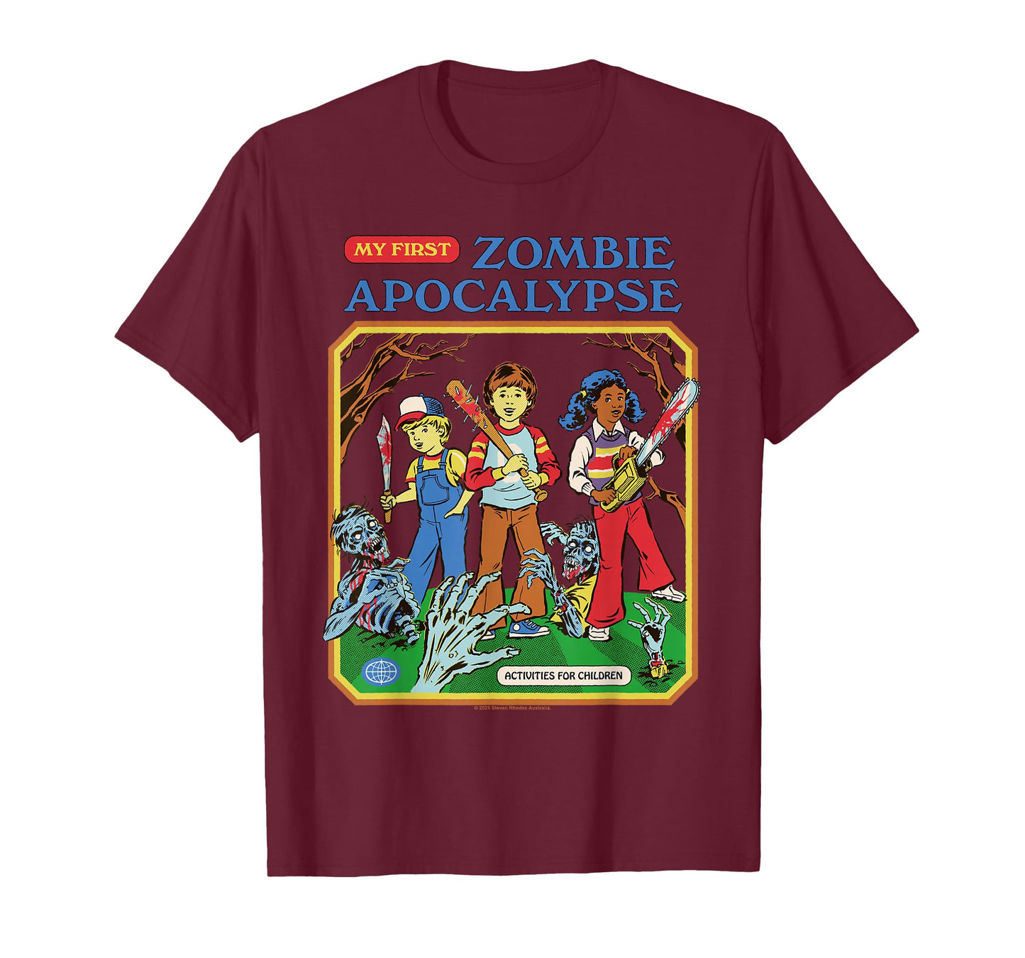 Zombie Apocalypse Sarcastic Retro Vintage Funny Adult Humor T-Shirt