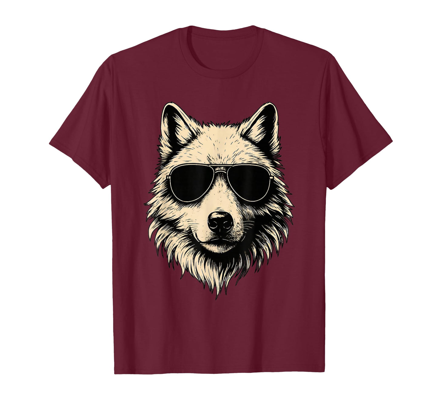 Funny Wolf Wearing Sunglasses Graphic Forest Wildlife T-Shirt