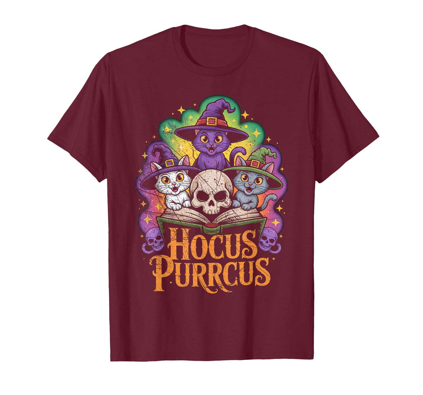 Hocus Purrcus Halloween Witch Cats Funny Parody T-Shirt
