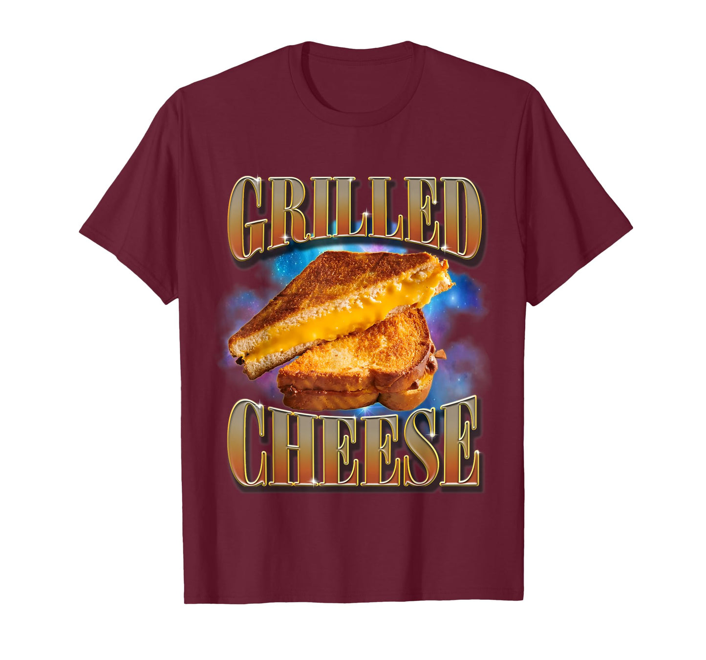 Grilled Cheese Food Lover Funny Gag Weird Meme 90s Trendy T-Shirt