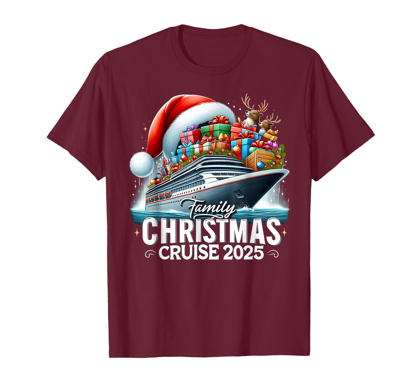 Family Christmas Cruise 2025 Matching Family Cruise Holiday T-Shirt