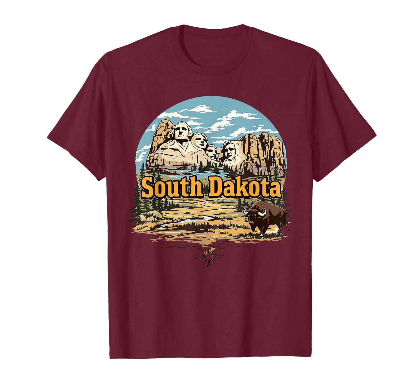 Vintage South Dakota Landscape Mount Rushmore T-Shirt