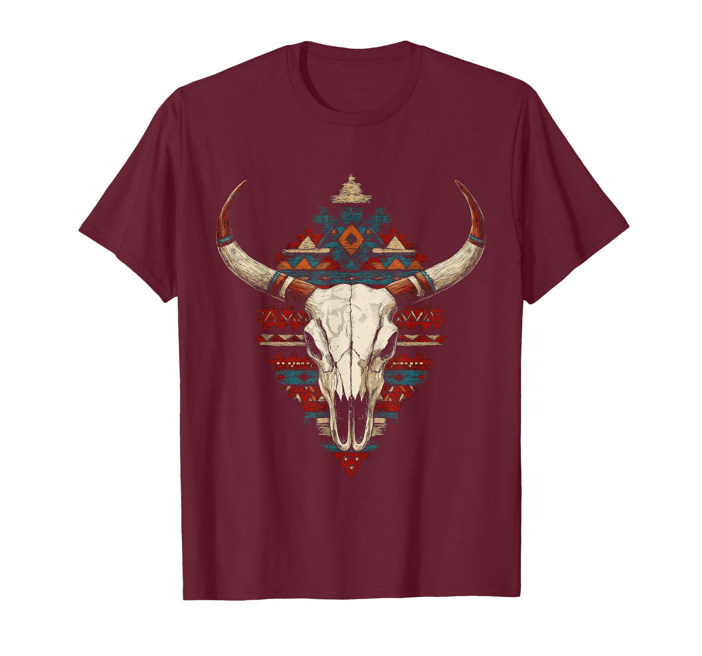 Boho Style Western Native American Indigenous Aztec T-Shirt