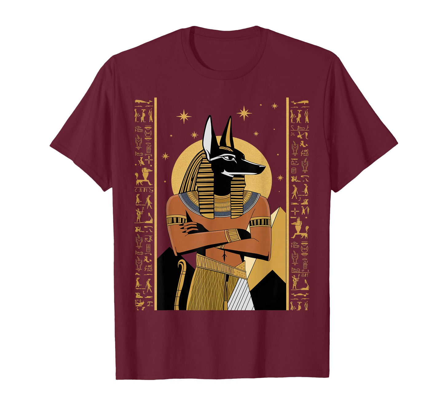 Anubis Egyptian Hieroglyphs T-Shirt