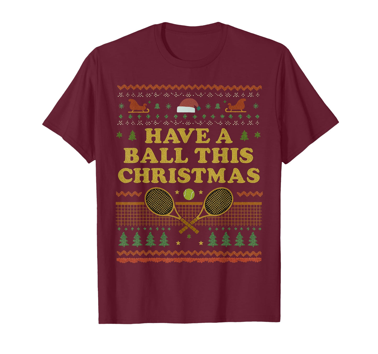 Have a Ball This Christmas Vintage Funny Tennis Xmas T-Shirt