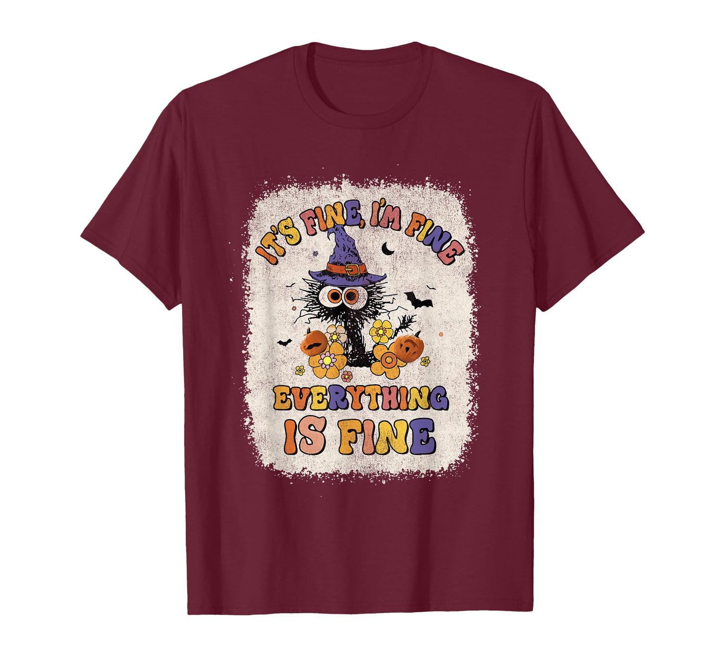 It's Fine I'm Fine Everything is Fine Cat T-Shirt