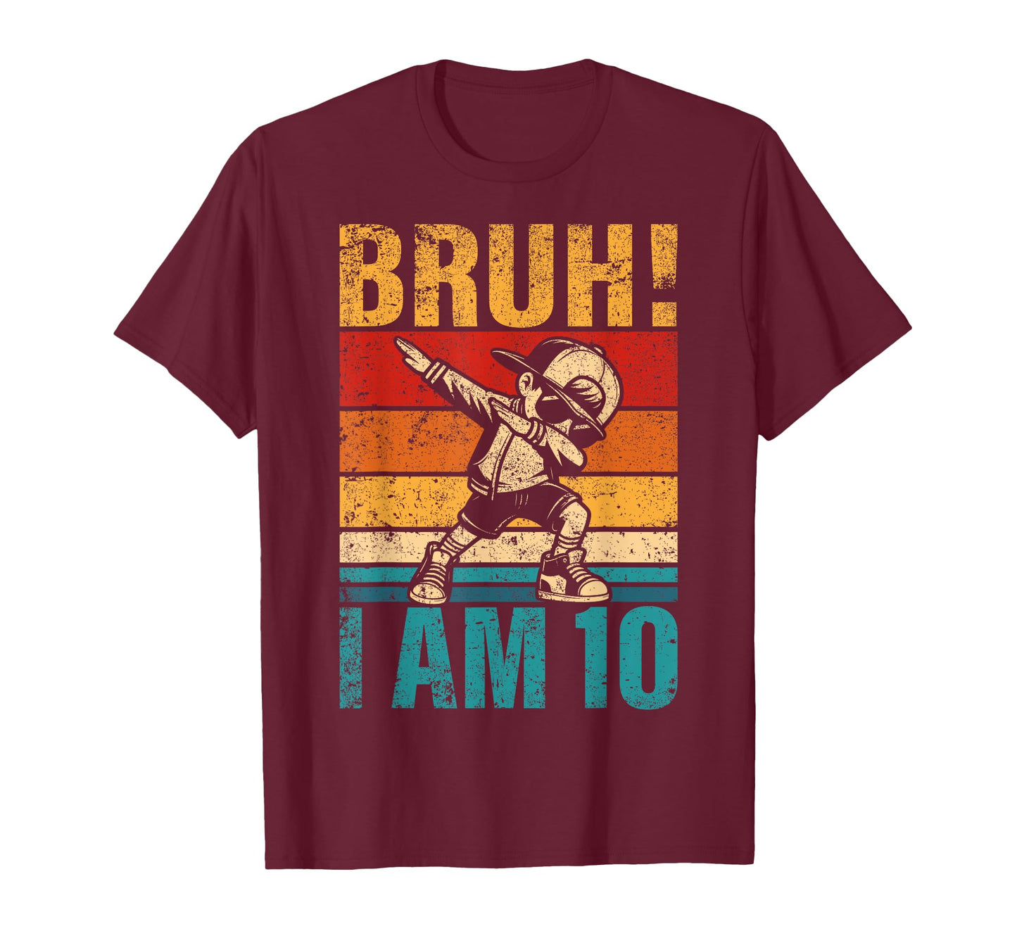 10 Year Old Birthday Dabbing Boy Bruh It's My 10th Birthday T-Shirt