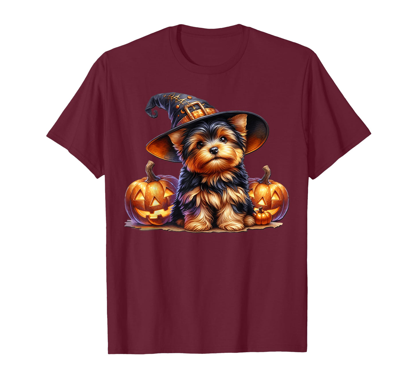 Yorkshire Terrier Dog Graphic for Women Halloween Yorkie T-Shirt