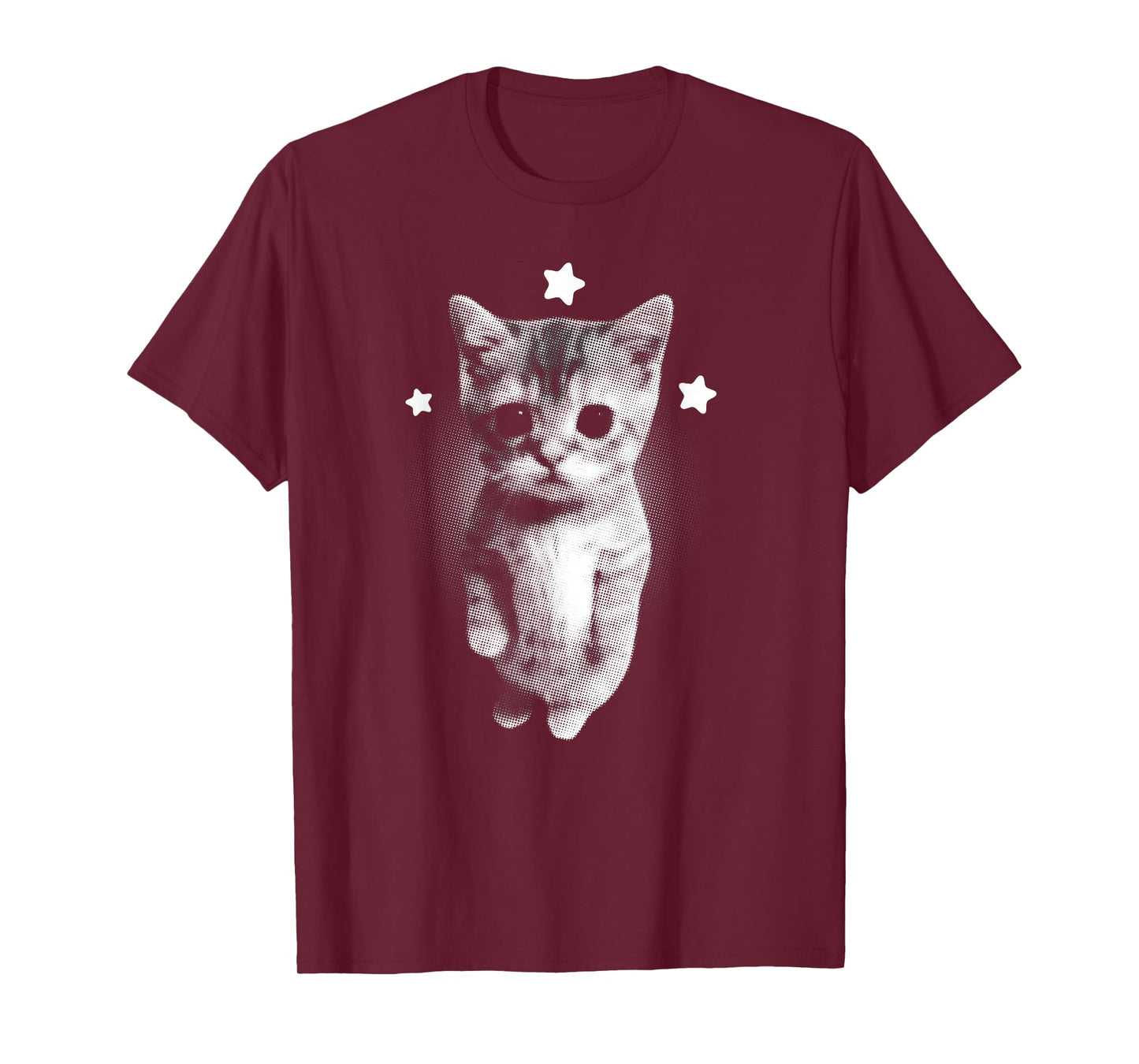 Funny Cute Retro Cat Silly Kitten Meme Cat Lovers Men Women T-Shirt