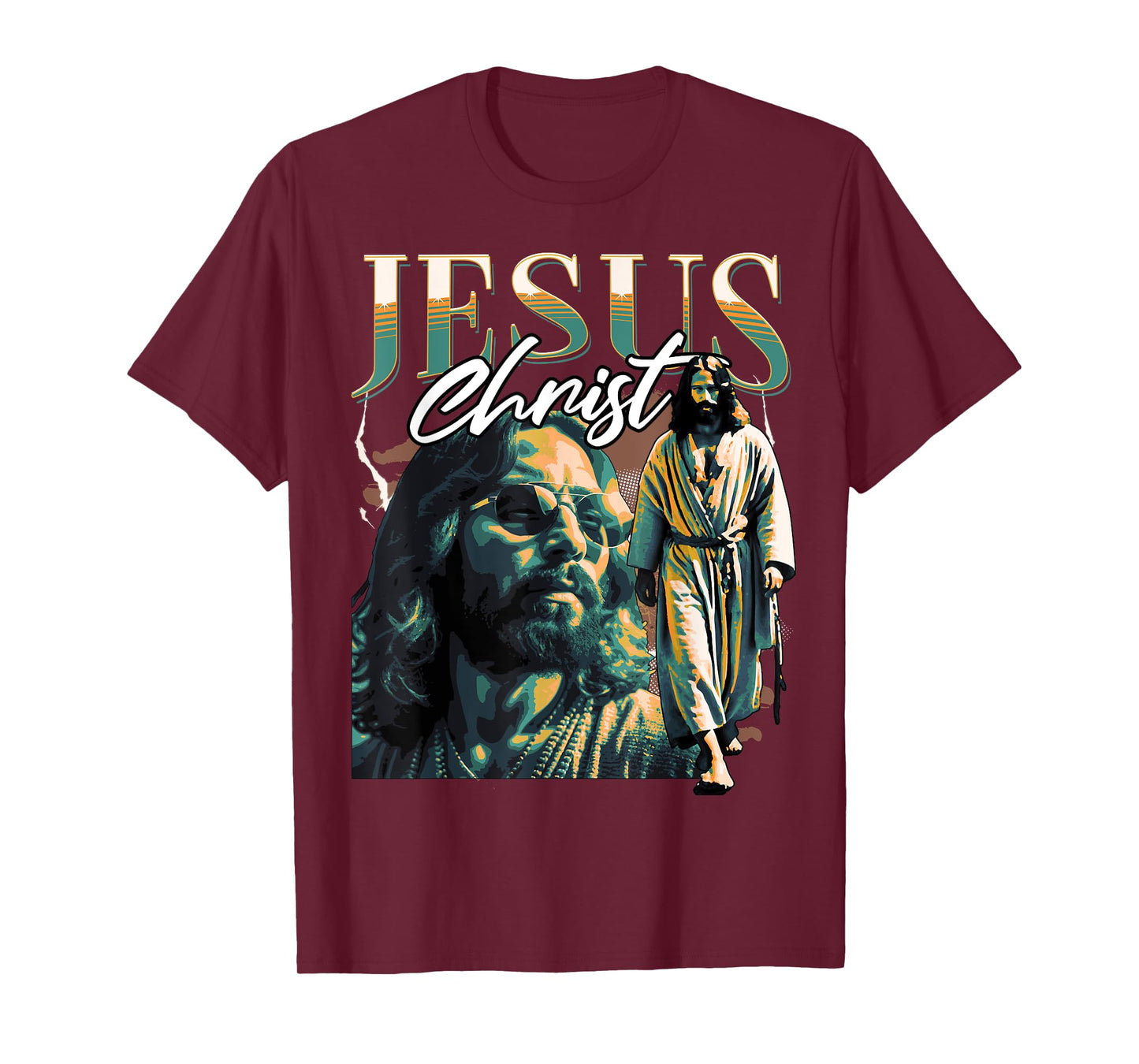 Jesus Christ Meme Retro 90s Bootleg Rap Merch Style T-Shirt