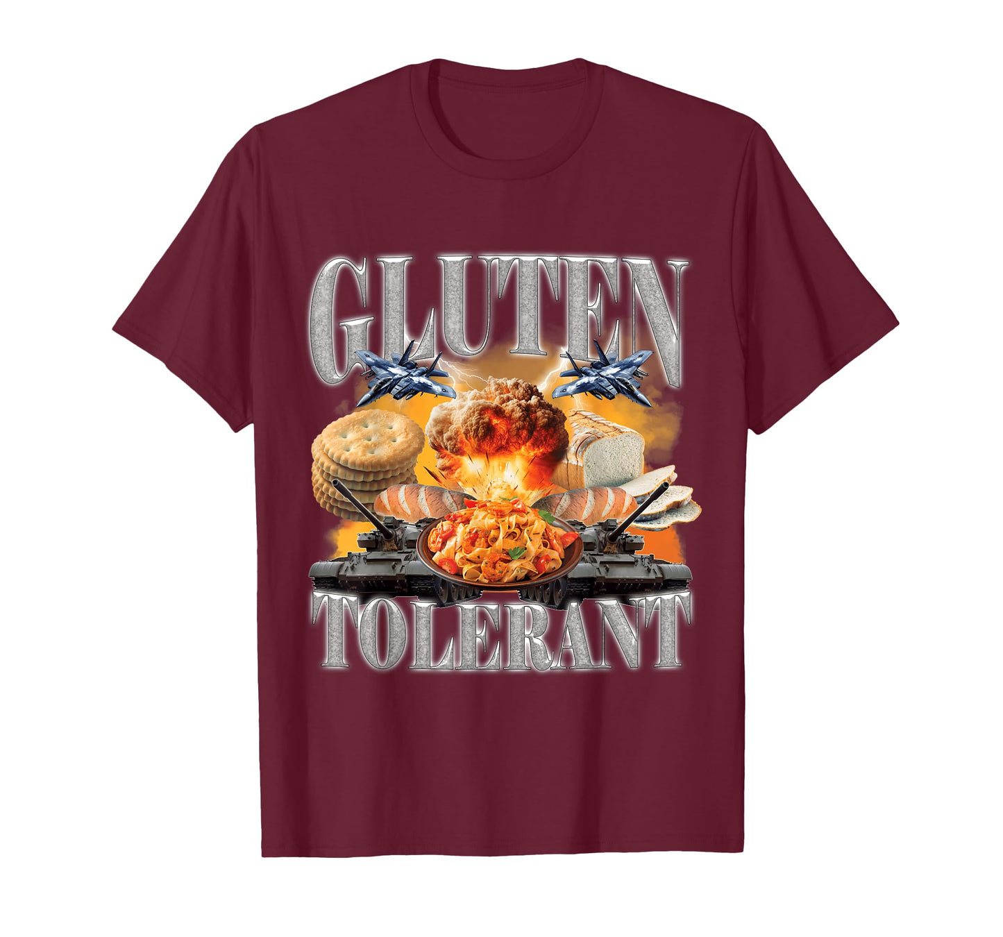 Gluten Tolerant Funny Sarcastic Gluten Tolerance Meme Humor T-Shirt