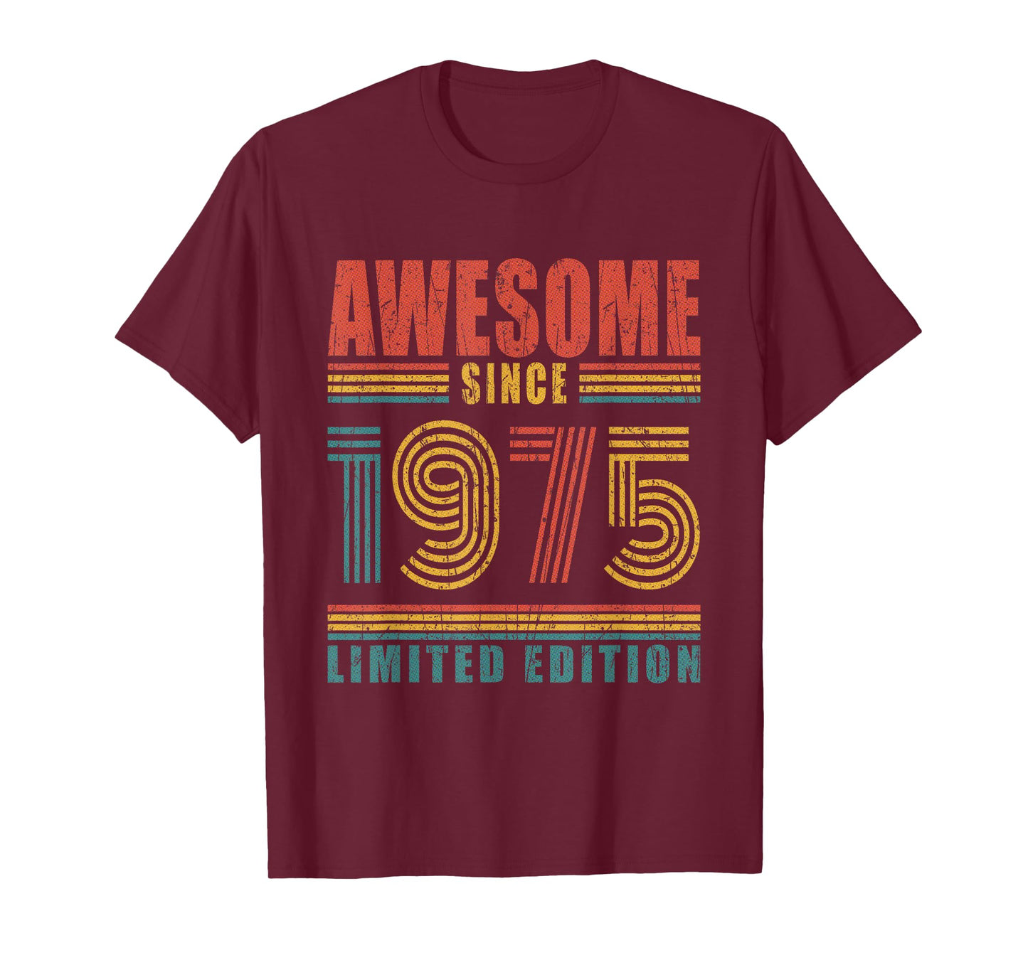 50th Birthday Awesome Since 1975 Vintage 50 Birthday T-Shirt