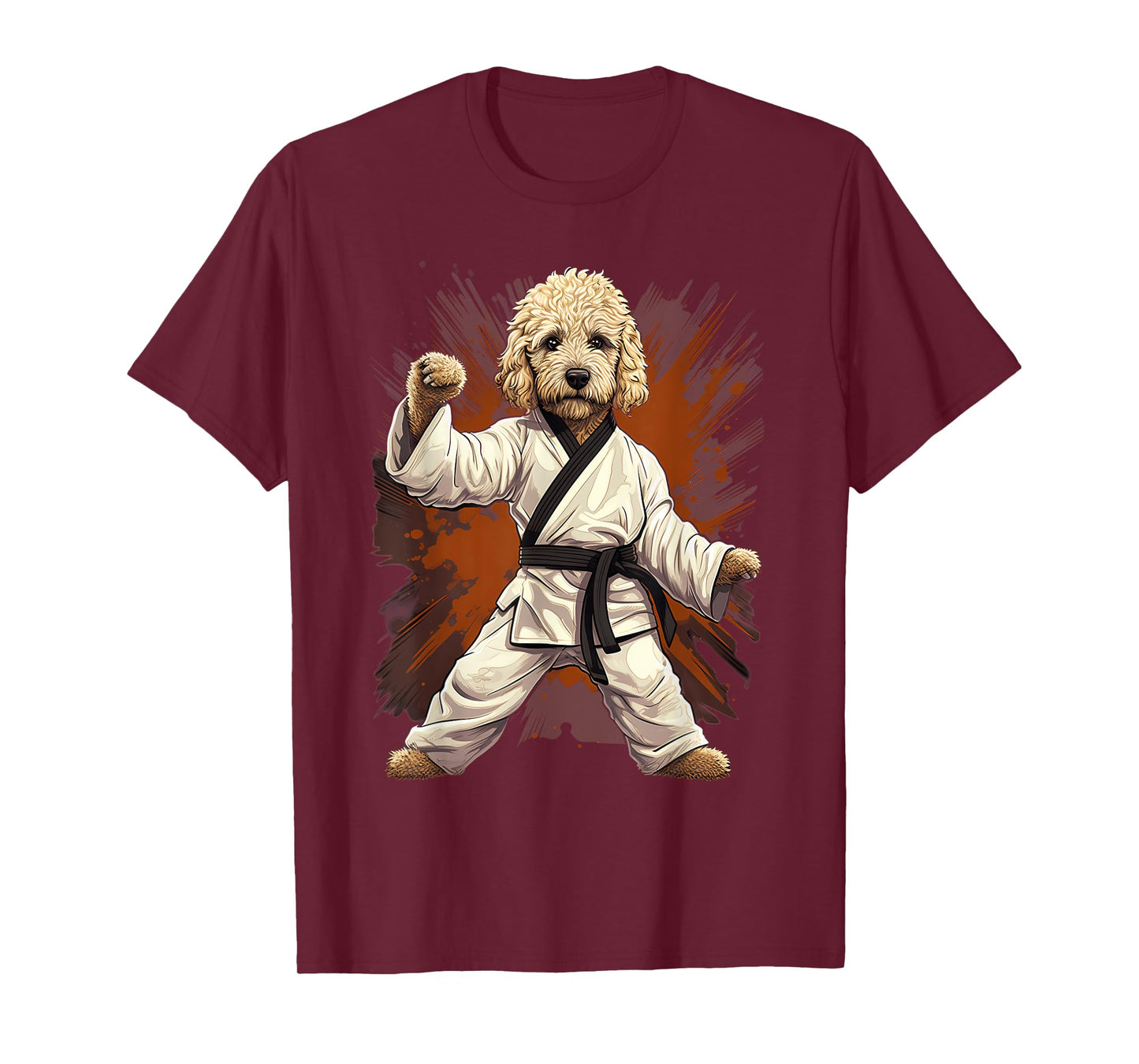 MMA Goldendoodle Dog Karate T-Shirt for Men Women Girls Kids