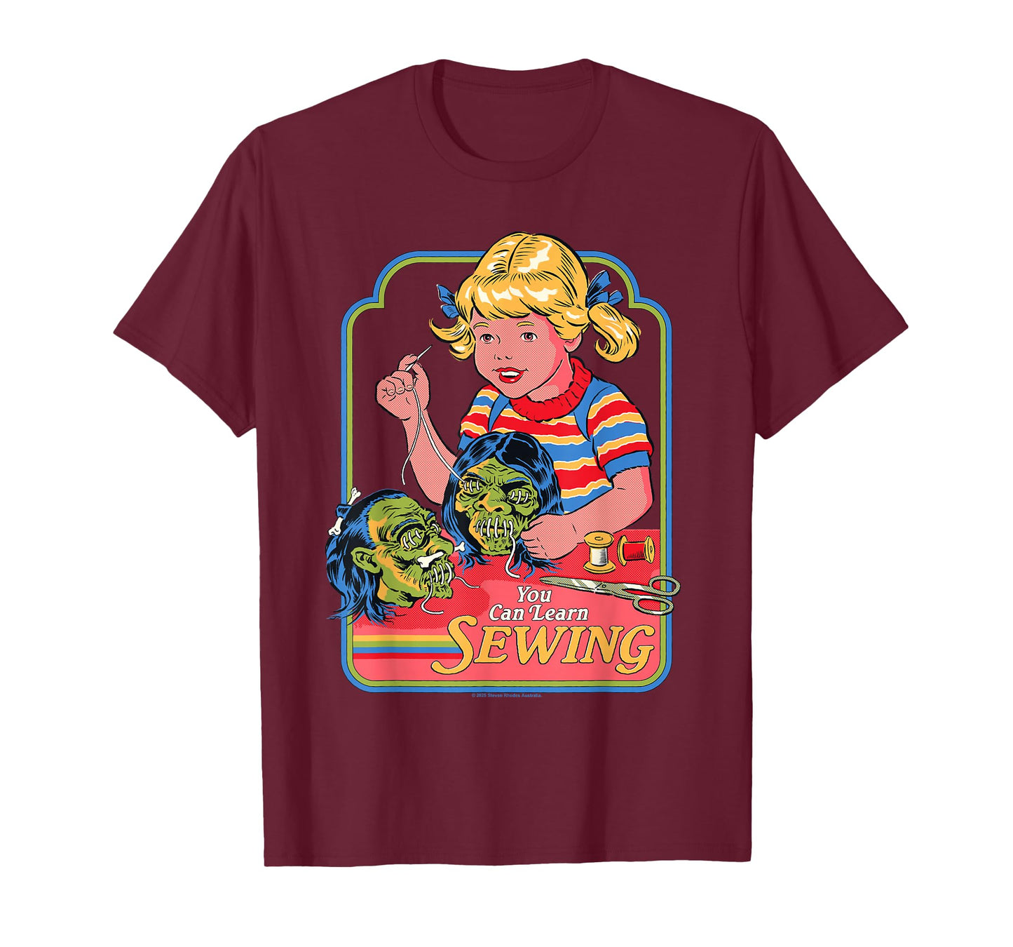 Learn Sewing Sarcastic Retro Vintage Funny Adult Humor T-Shirt