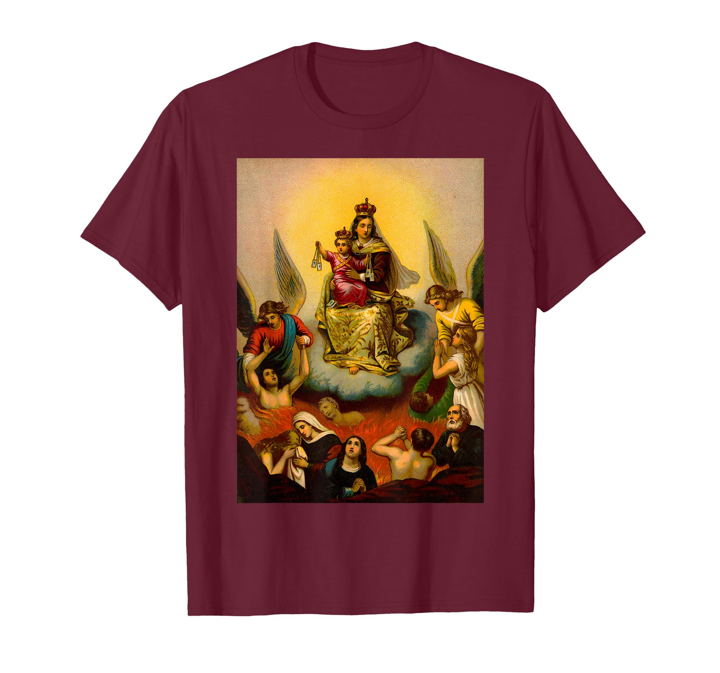 Scapular of Our Lady of Mount Carmel Brown Mt. T-Shirt