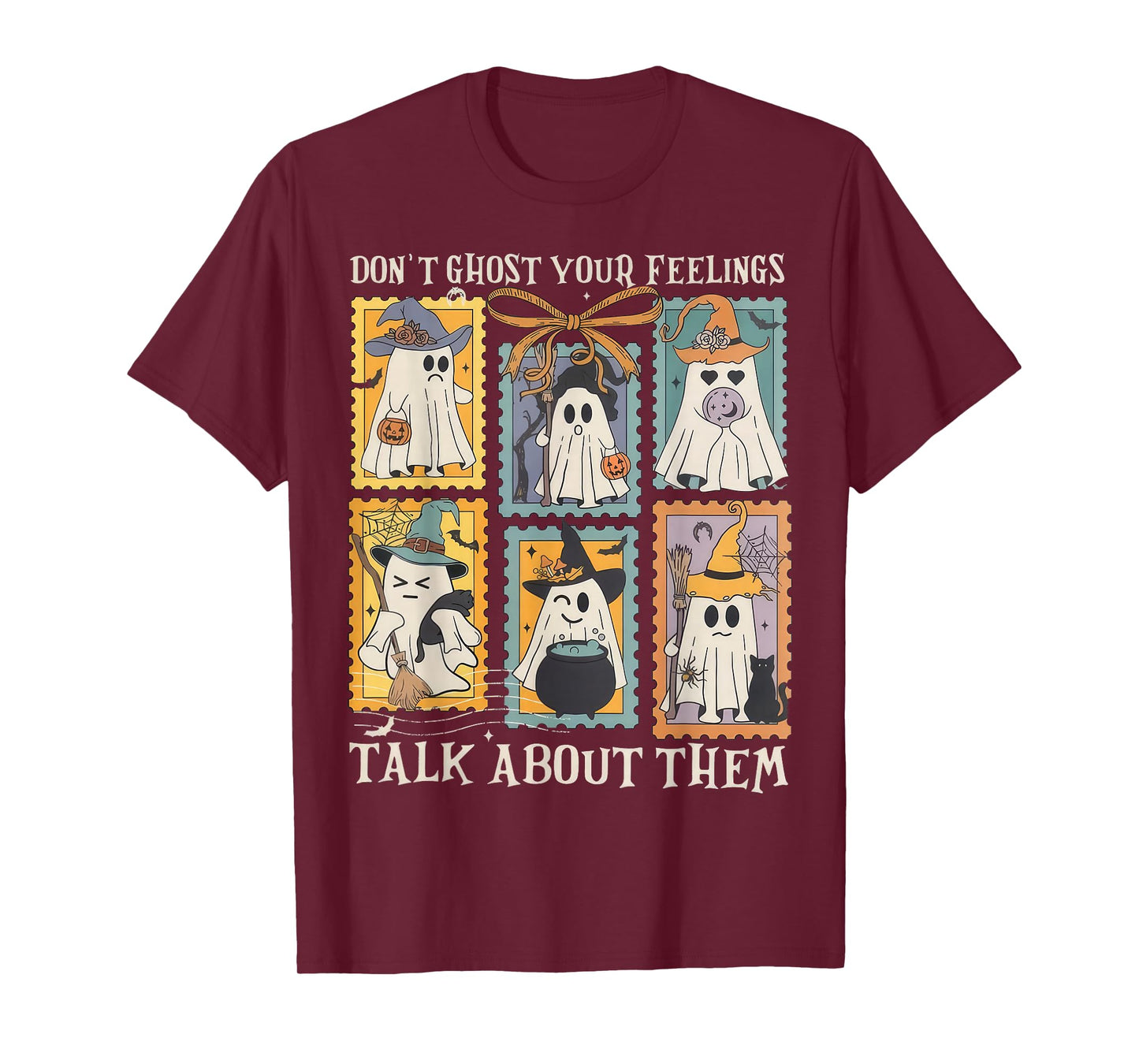 Mental Health Halloween Don't Ghost Your Feelings Halloween T-Shirt