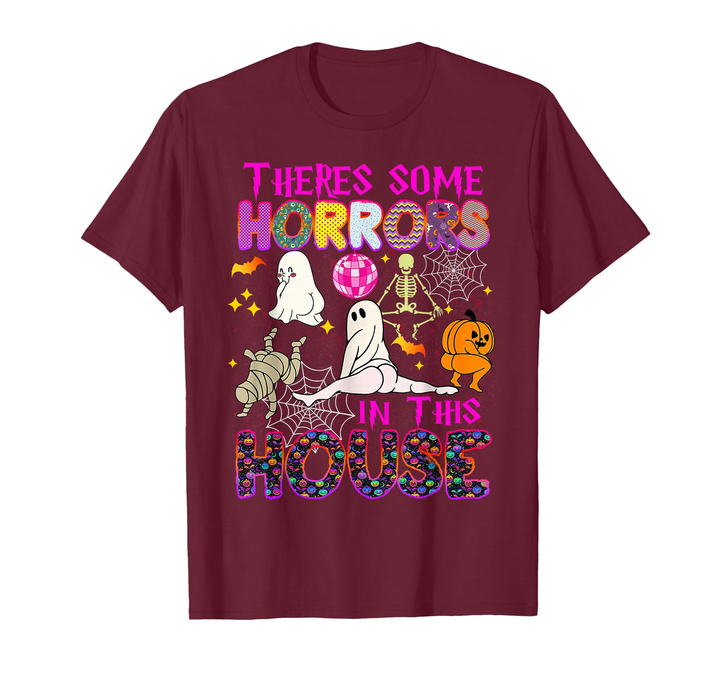 There's Some Horrors in This House Ghost Pumpkin Halloween T-Shirt