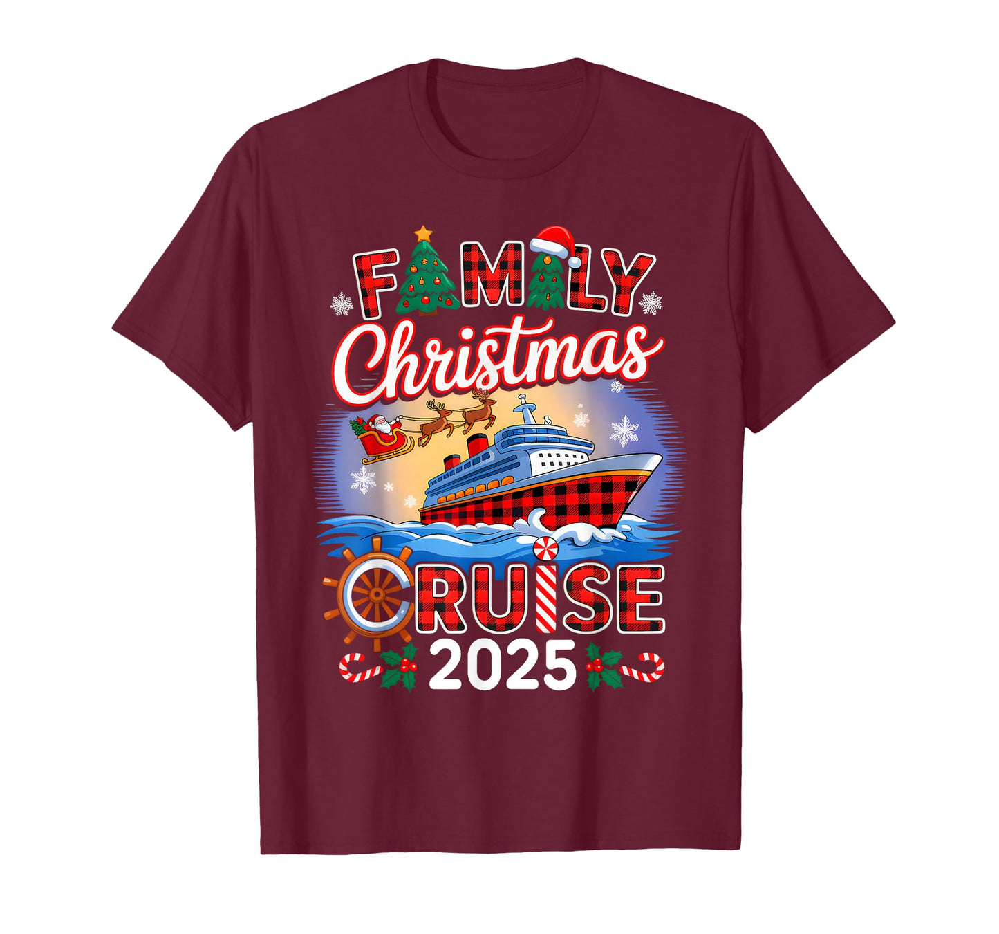 Family Christmas Cruise 2025 Matching Family Cruise Holiday T-Shirt