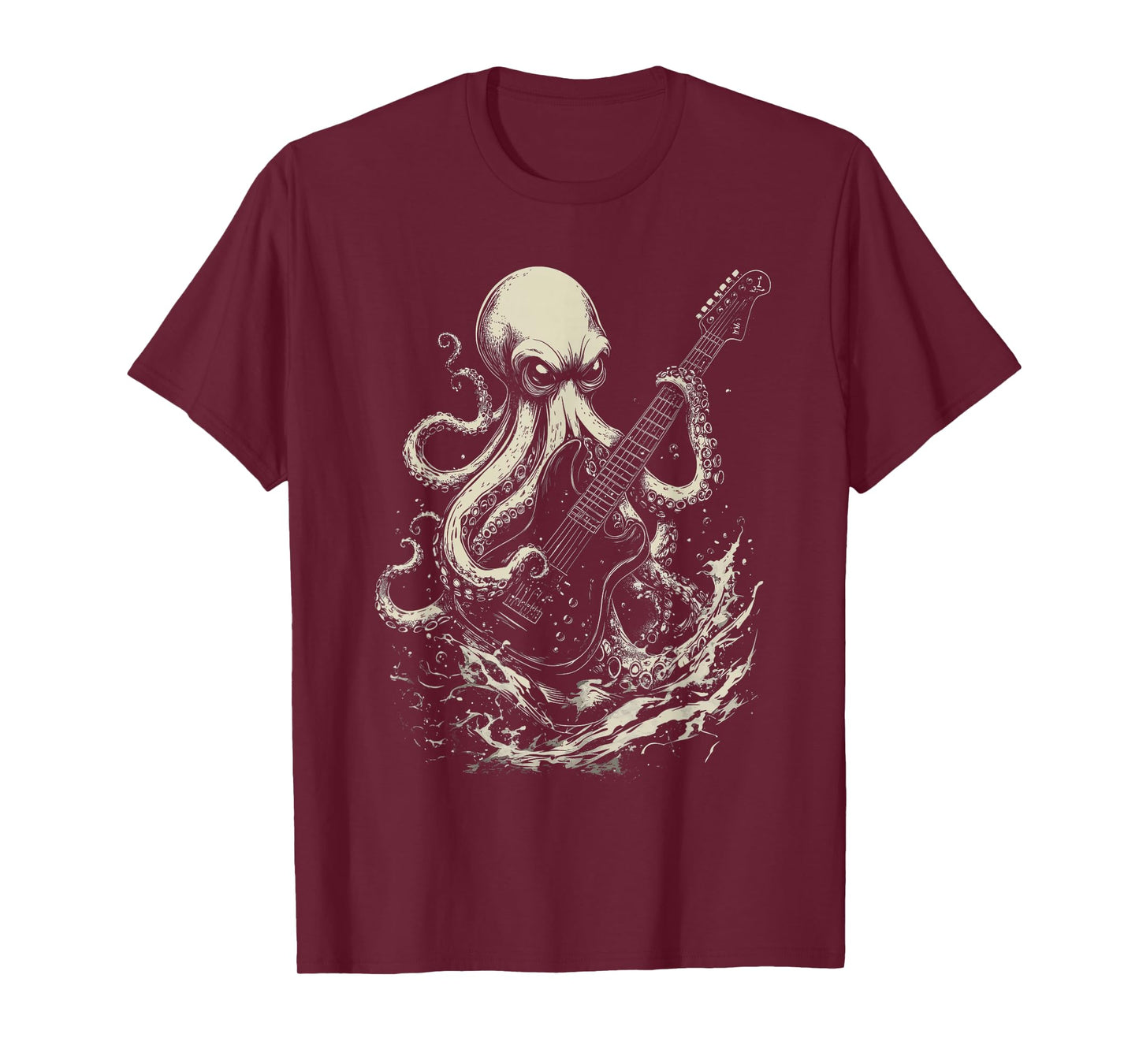 Guitar Player Octopus Heavy Metal Head Funny Guitarist T-Shirt