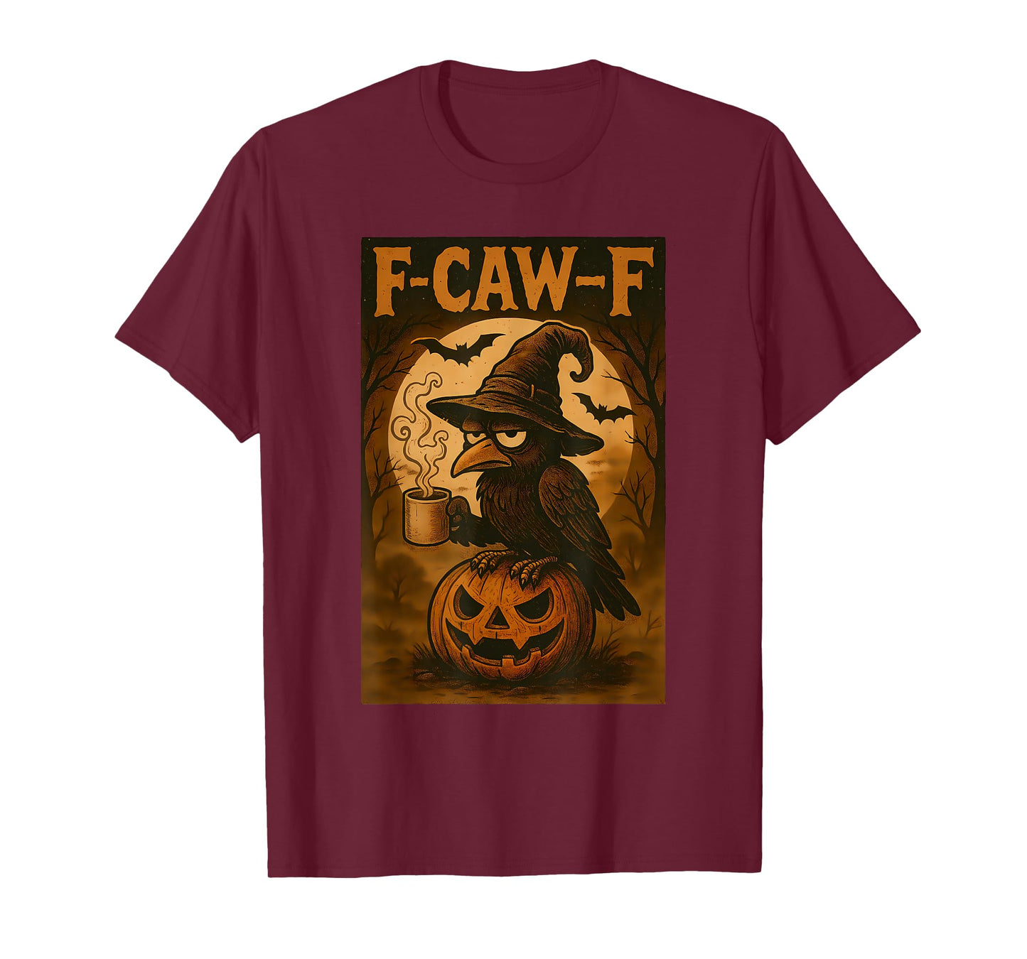 FcawF Crow Grumpy Raven Witch Funny Halloween Lazy Costume T-Shirt