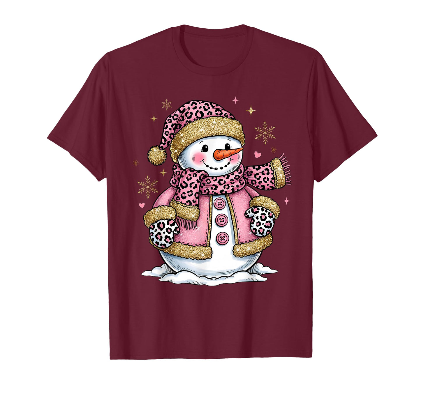 Snowman Merry Christmas Snowflake Family Pajamas Holiday T-Shirt
